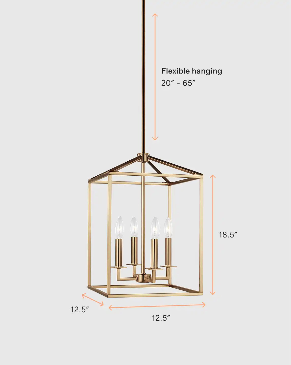 Steel Lantern Pendant Light