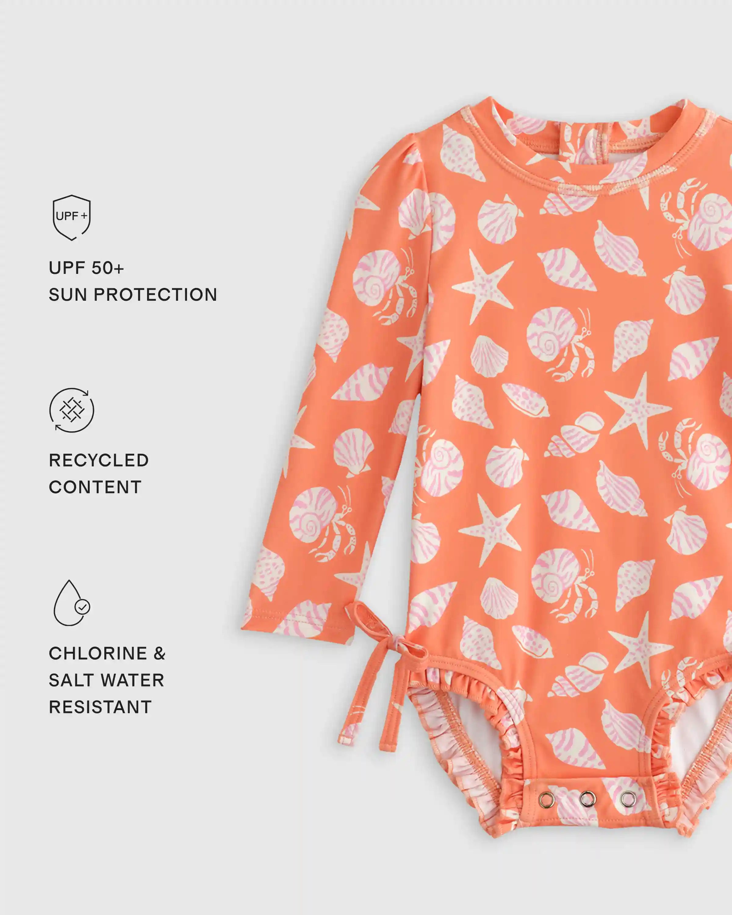 Long Sleeve Tie One-Piece Swimsuit