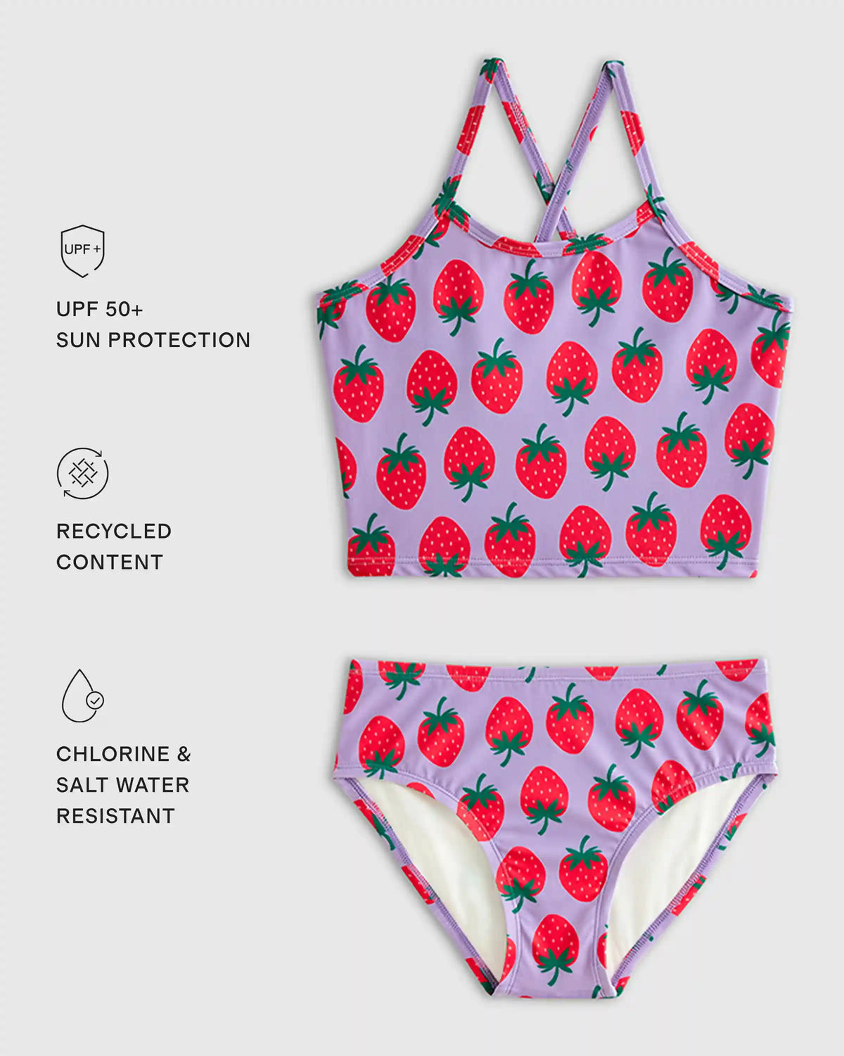 Tankini and Long Sleeve Raglan Rash Guard Set