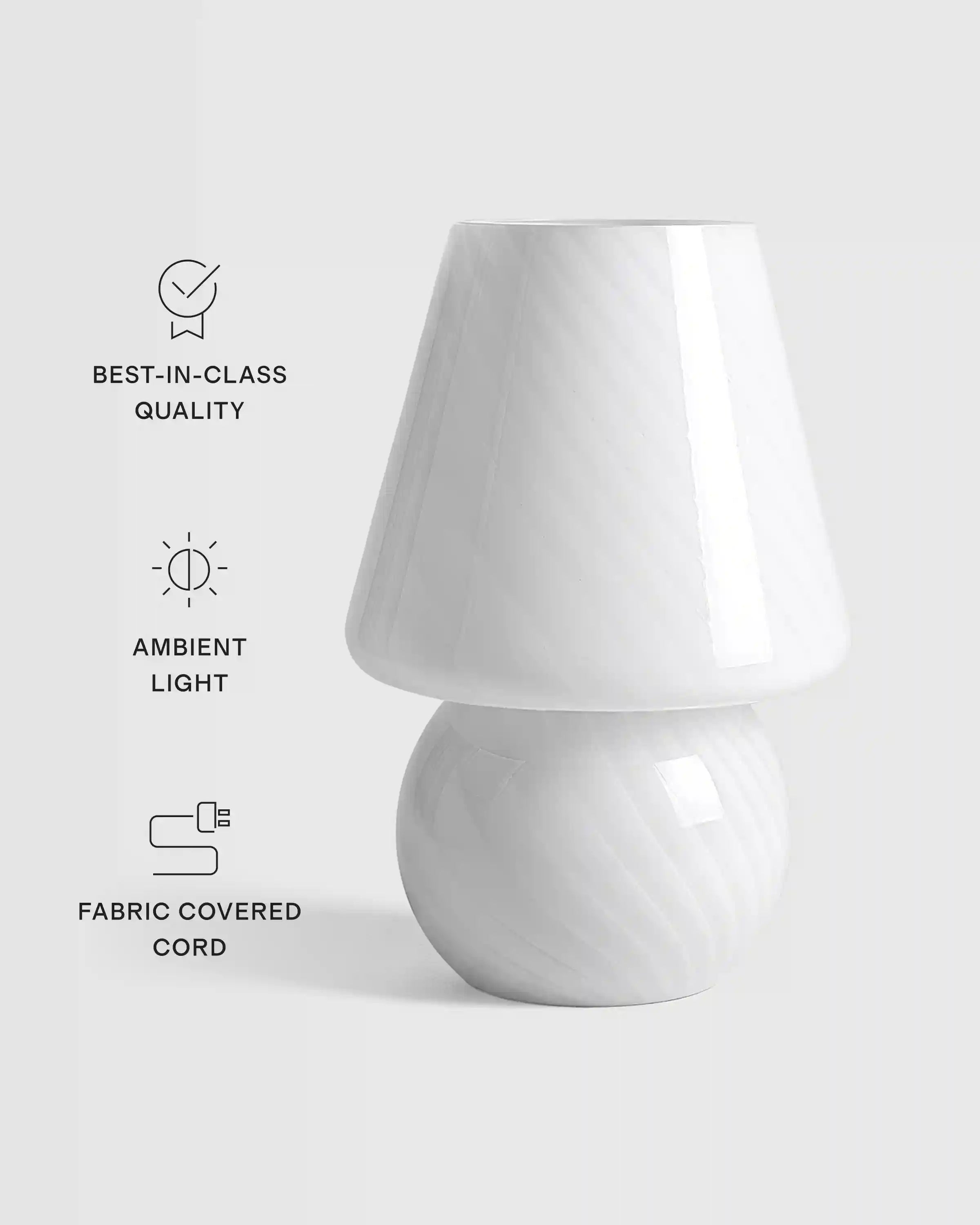 Swirled Glass Table Lamp