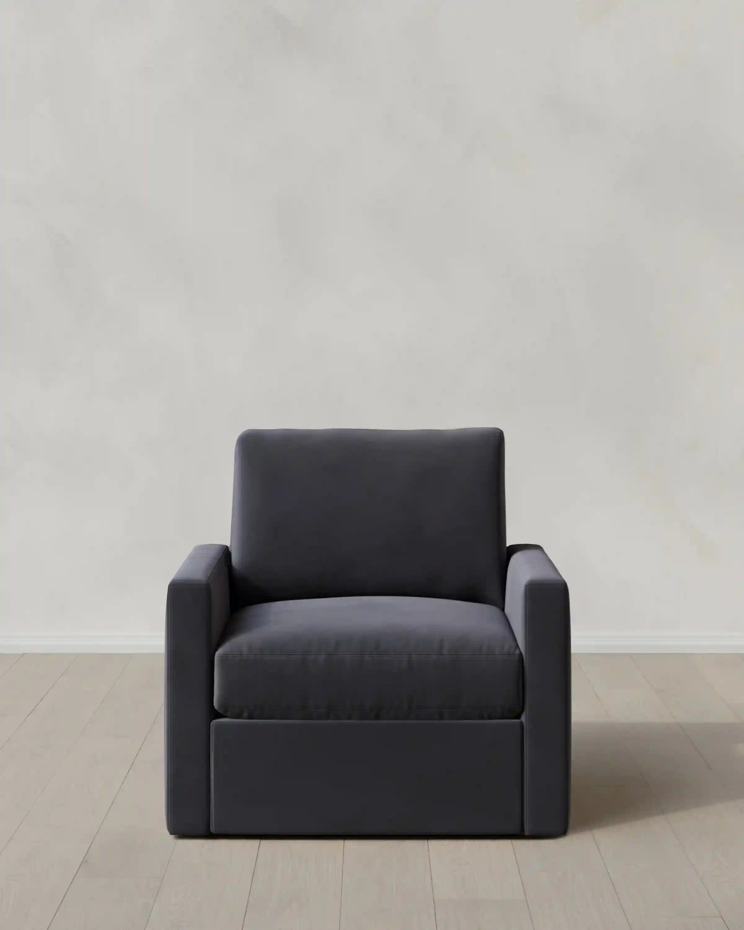 Brennan Swivel Chair in Performance Velvet
