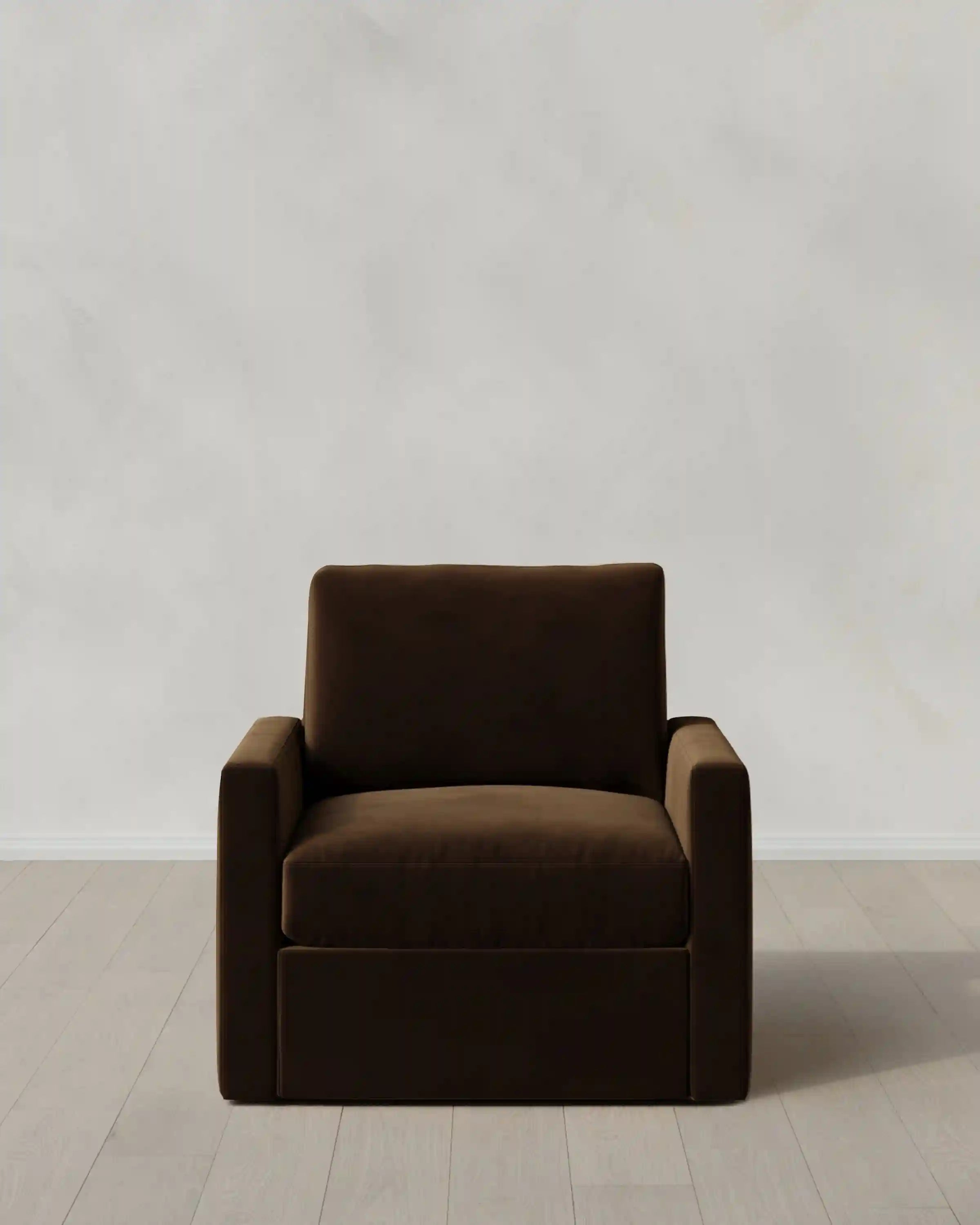 Brennan Swivel Chair in Performance Velvet