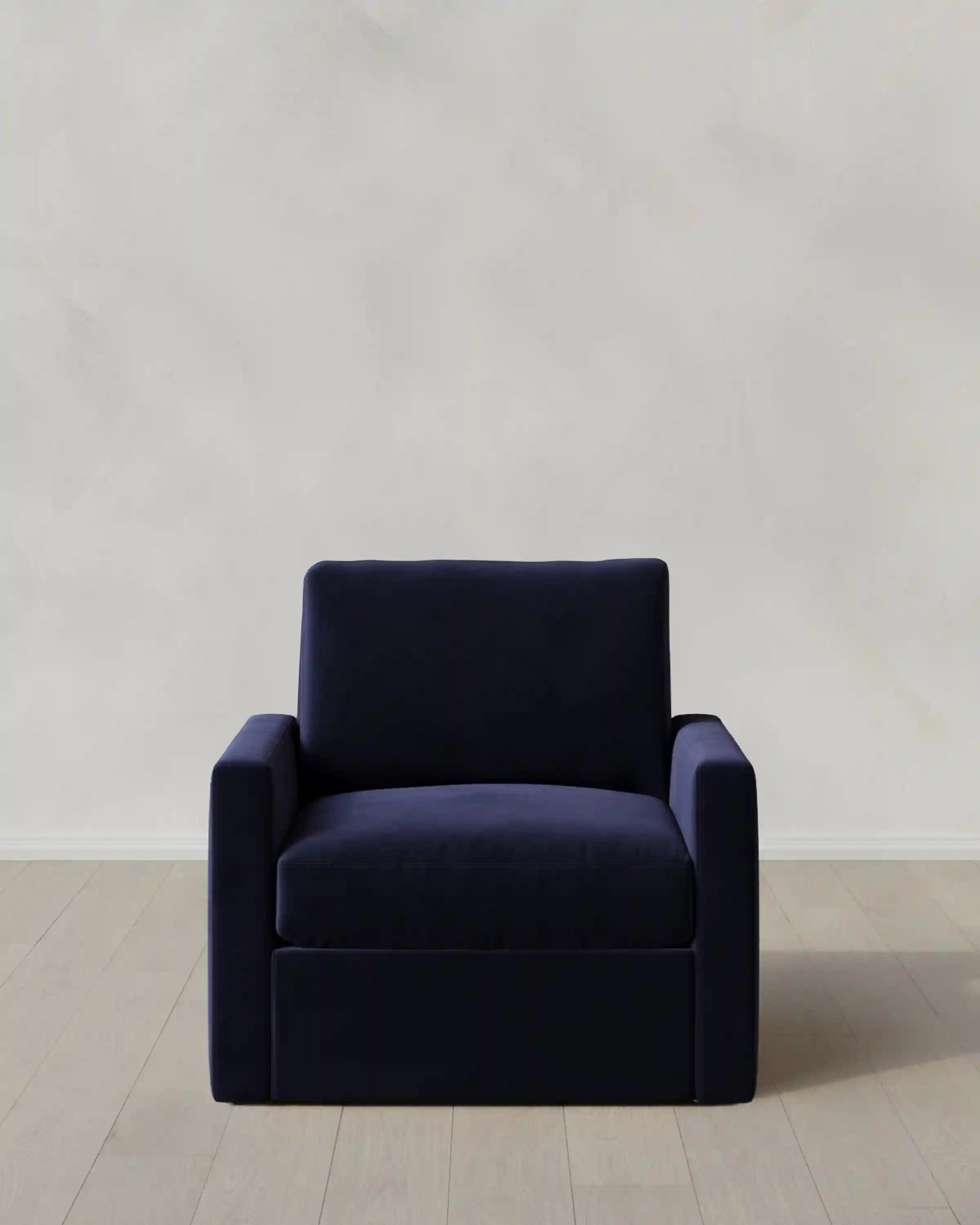 Brennan Swivel Chair in Performance Velvet