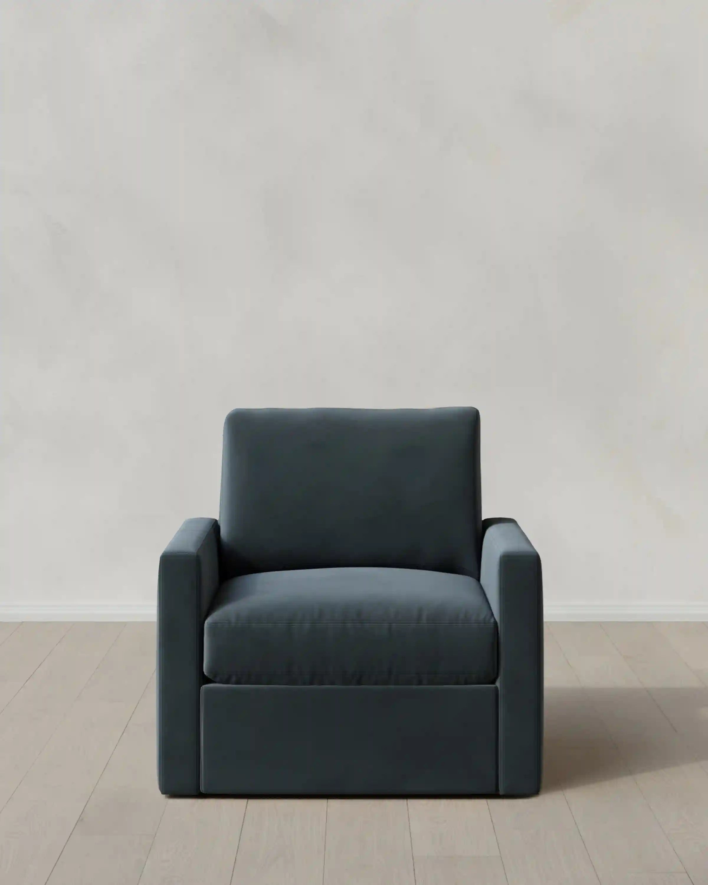 Brennan Swivel Chair in Performance Velvet