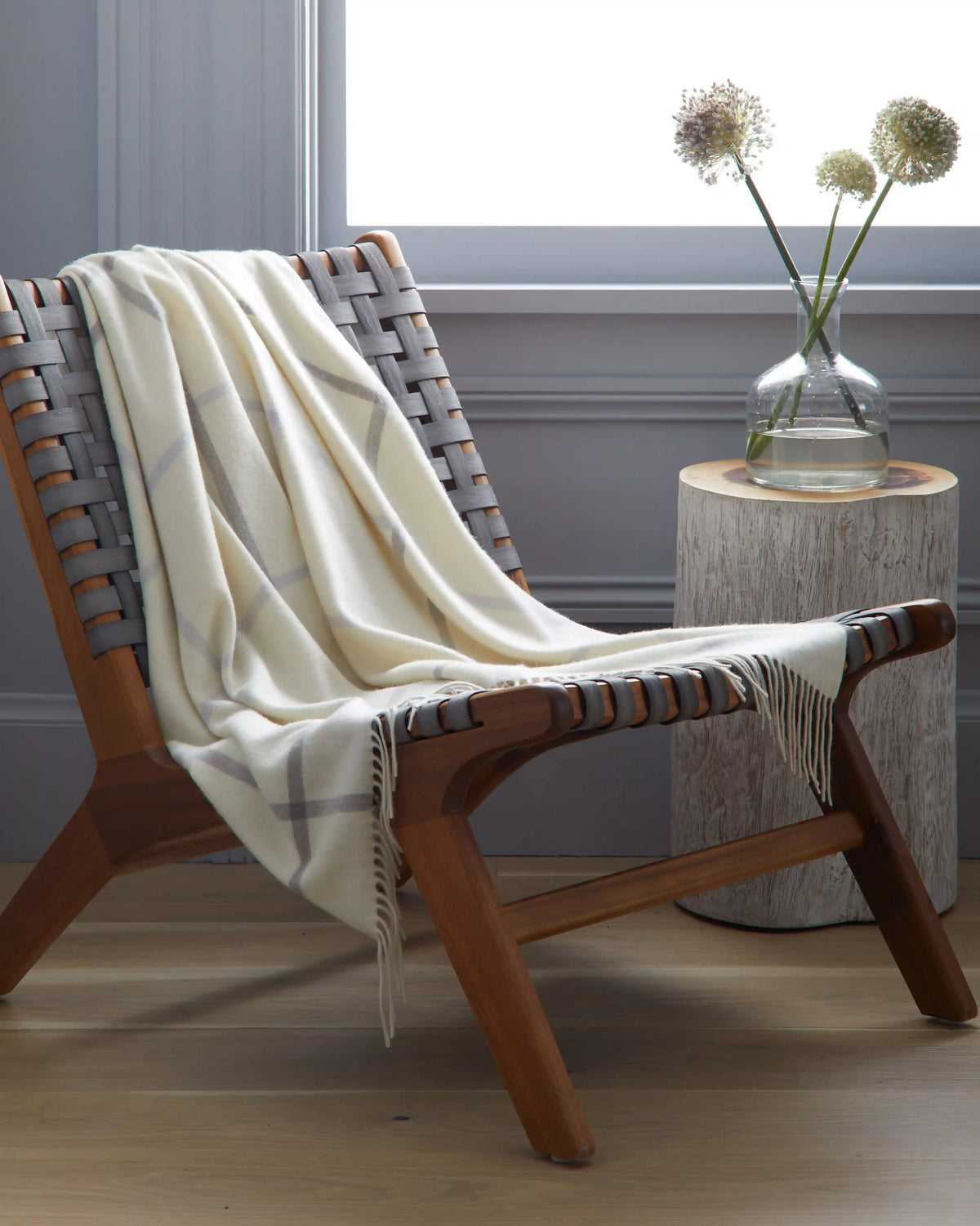 Mongolian Cashmere Plaid Throw