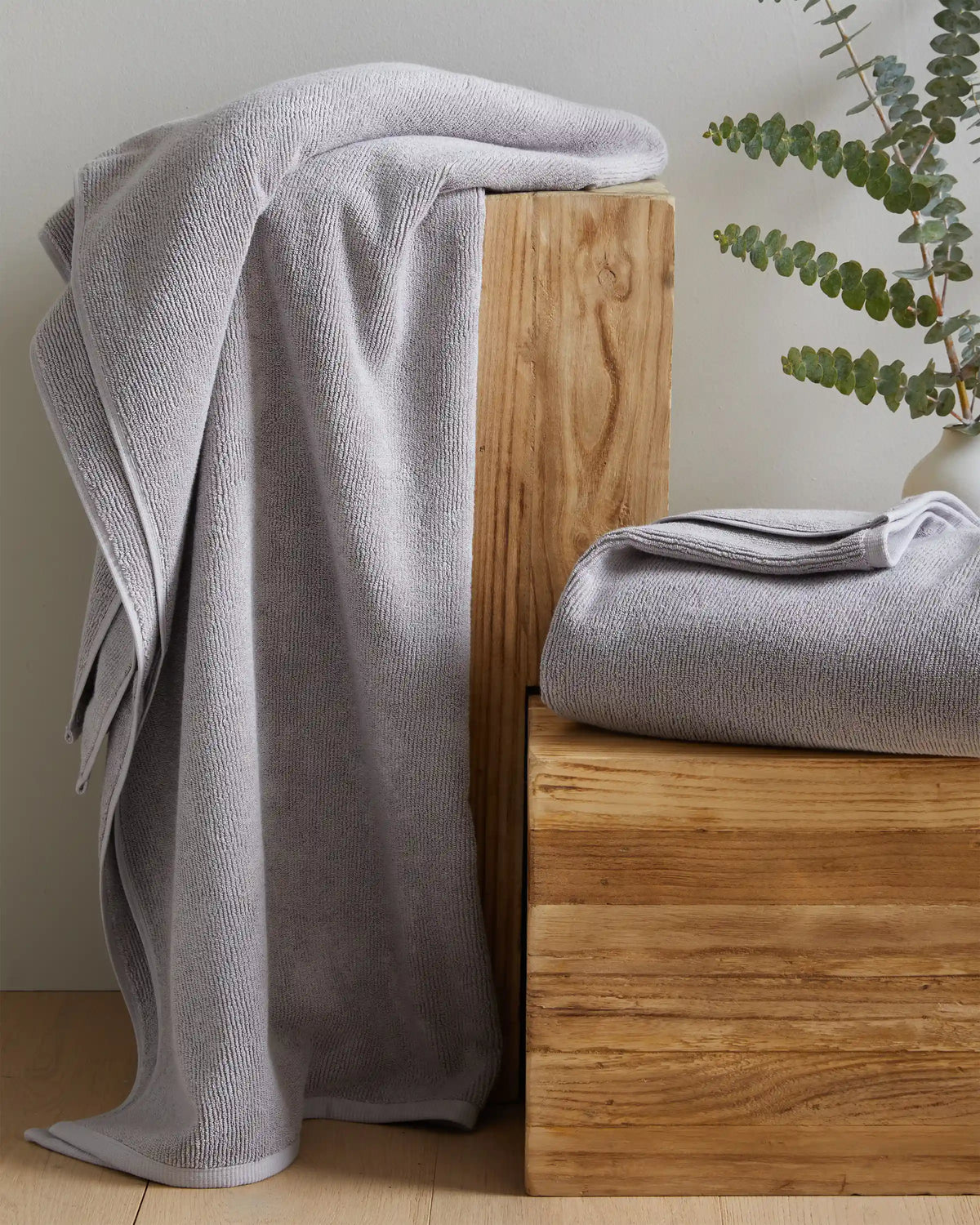 Turkish Ribbed Quick Dry Bath Sheet (Set of 2)