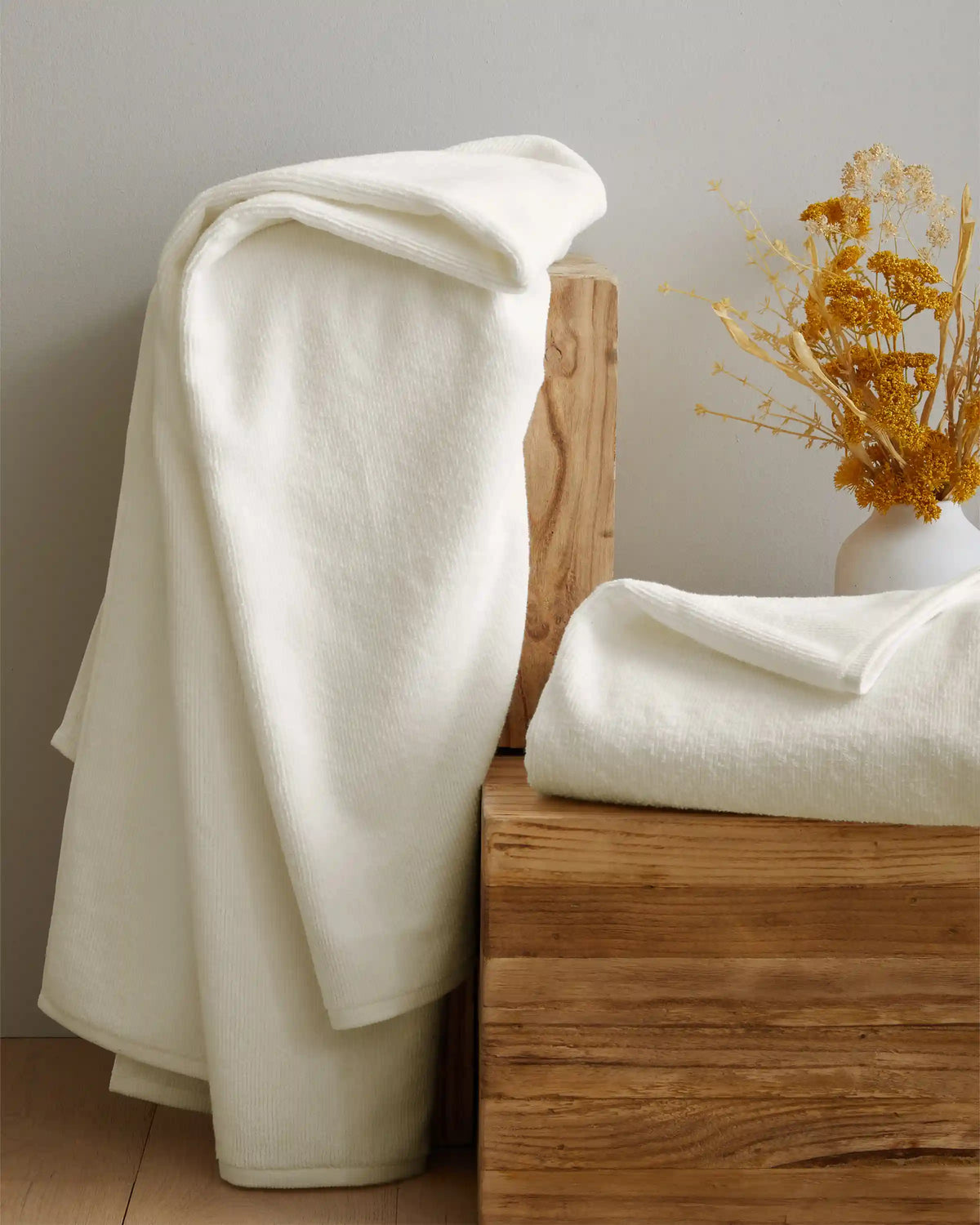 Turkish Ribbed Quick Dry Bath Sheet (Set of 2)