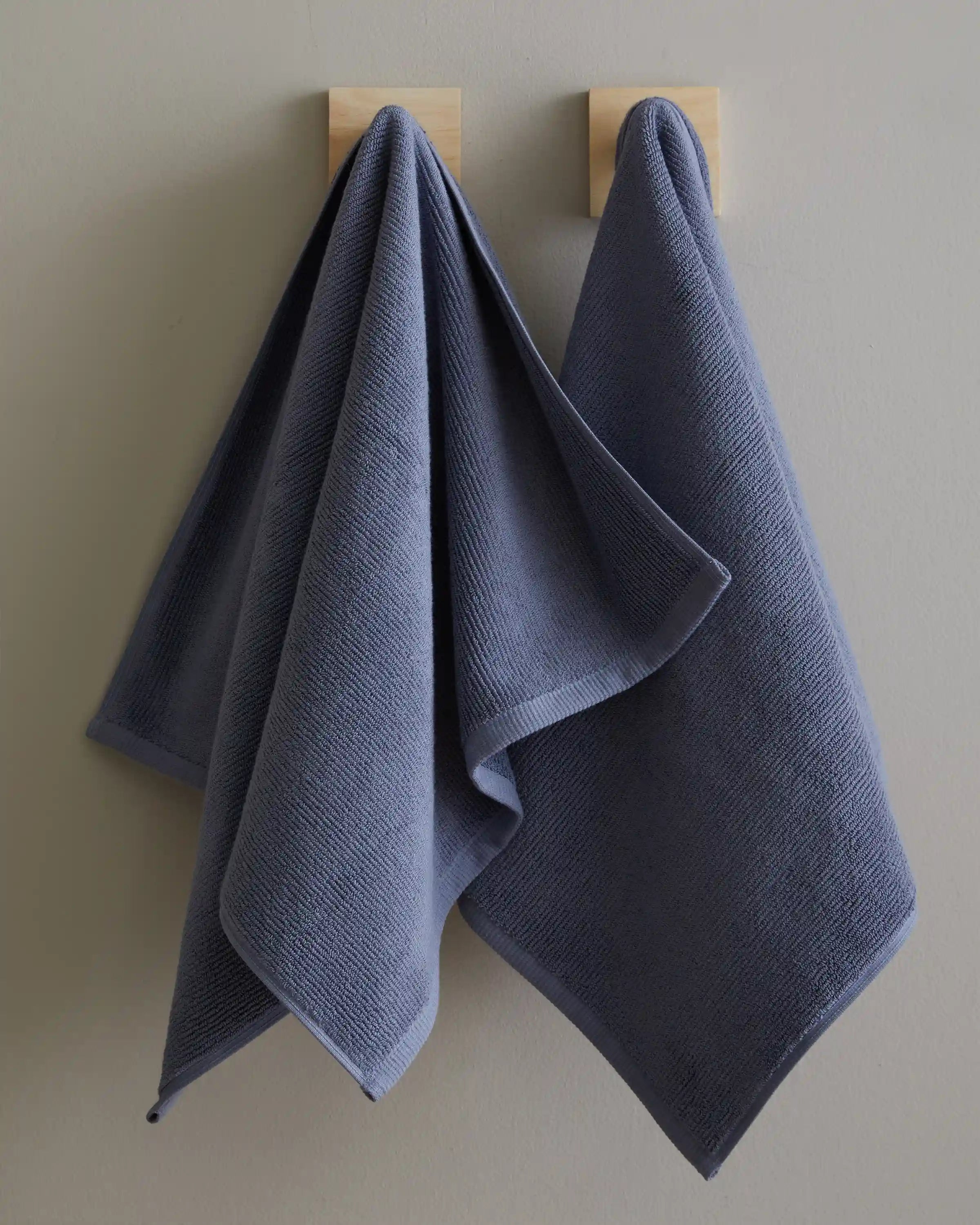 Turkish Ribbed Quick Dry Hand Towel (Set of 2)