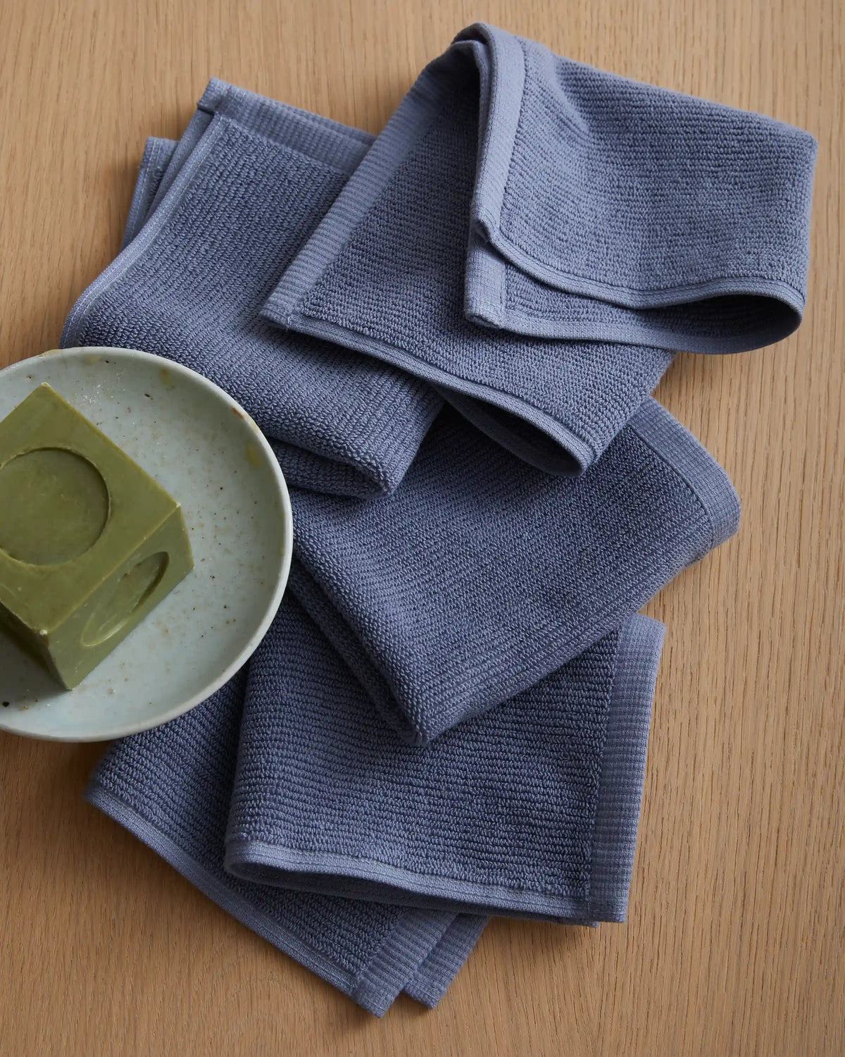 Turkish Ribbed Quick Dry Washcloth (Set of 4)