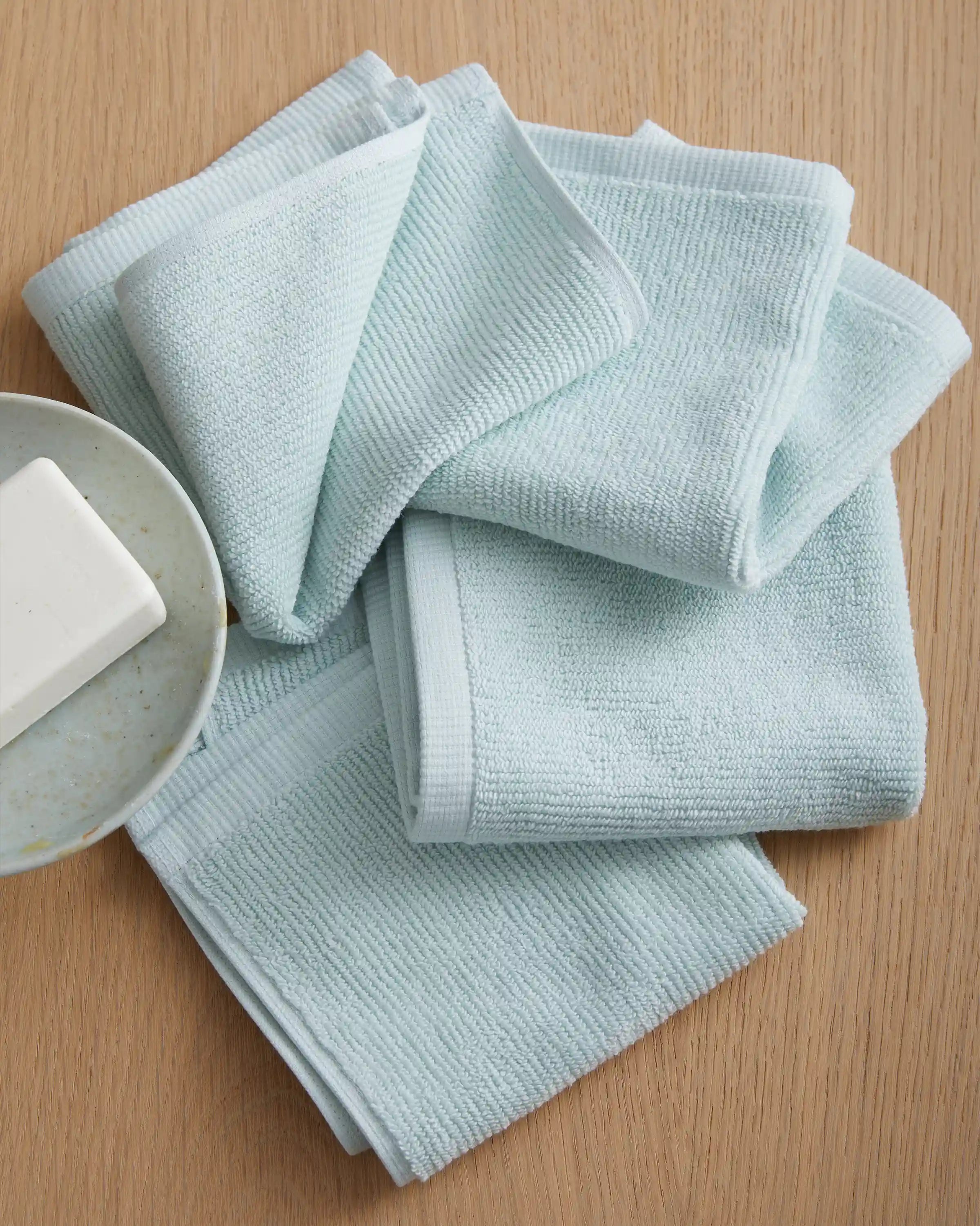Turkish Ribbed Quick Dry Washcloth (Set of 4)