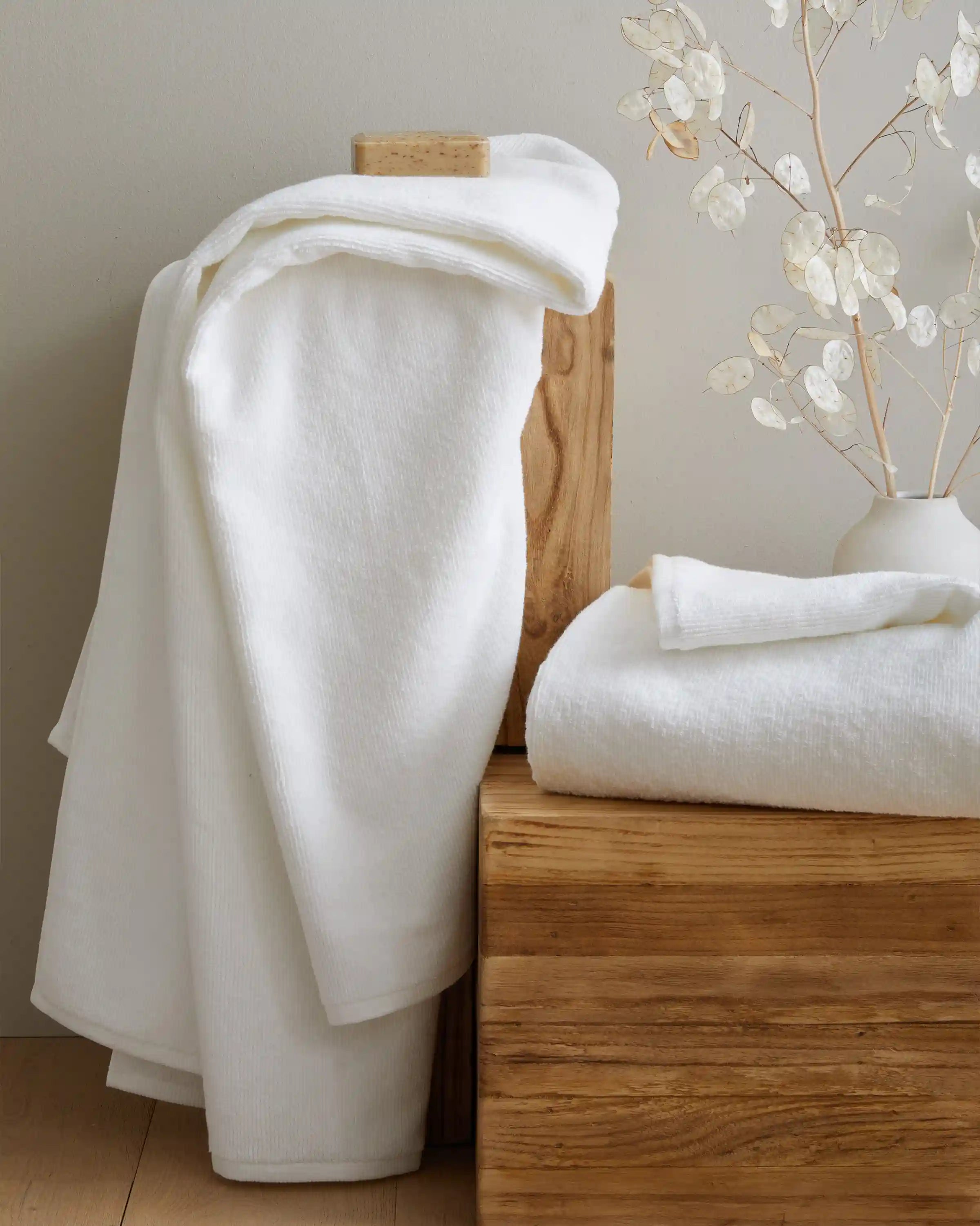 Turkish Ribbed Quick Dry Bath Sheet (Set of 2)