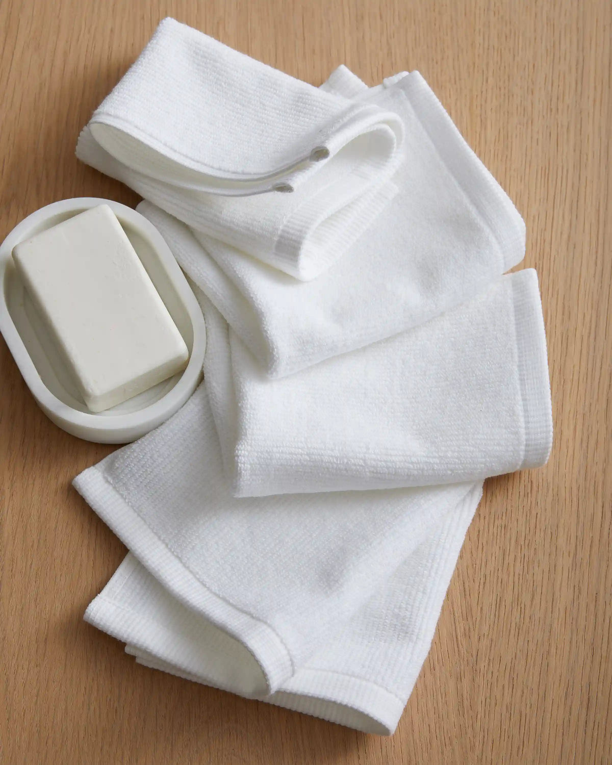 Turkish Ribbed Quick Dry Washcloth (Set of 4)