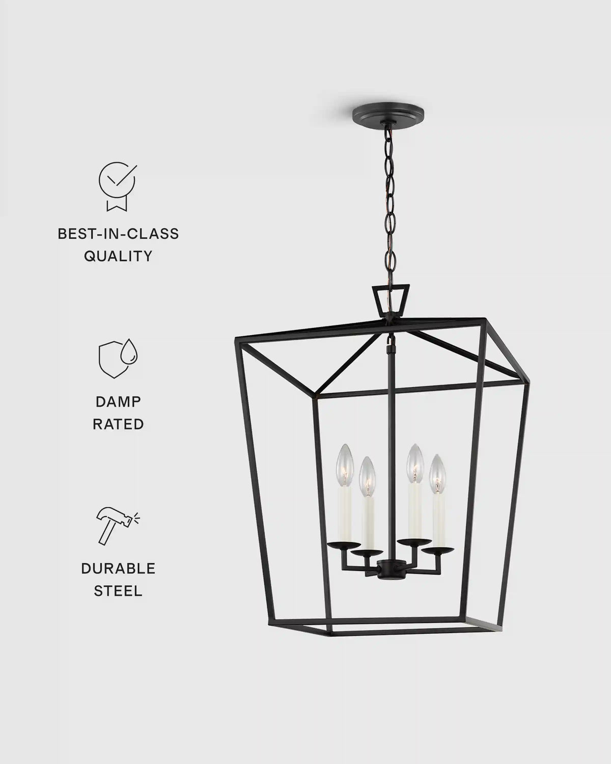 Traditional Steel Lantern Pendant