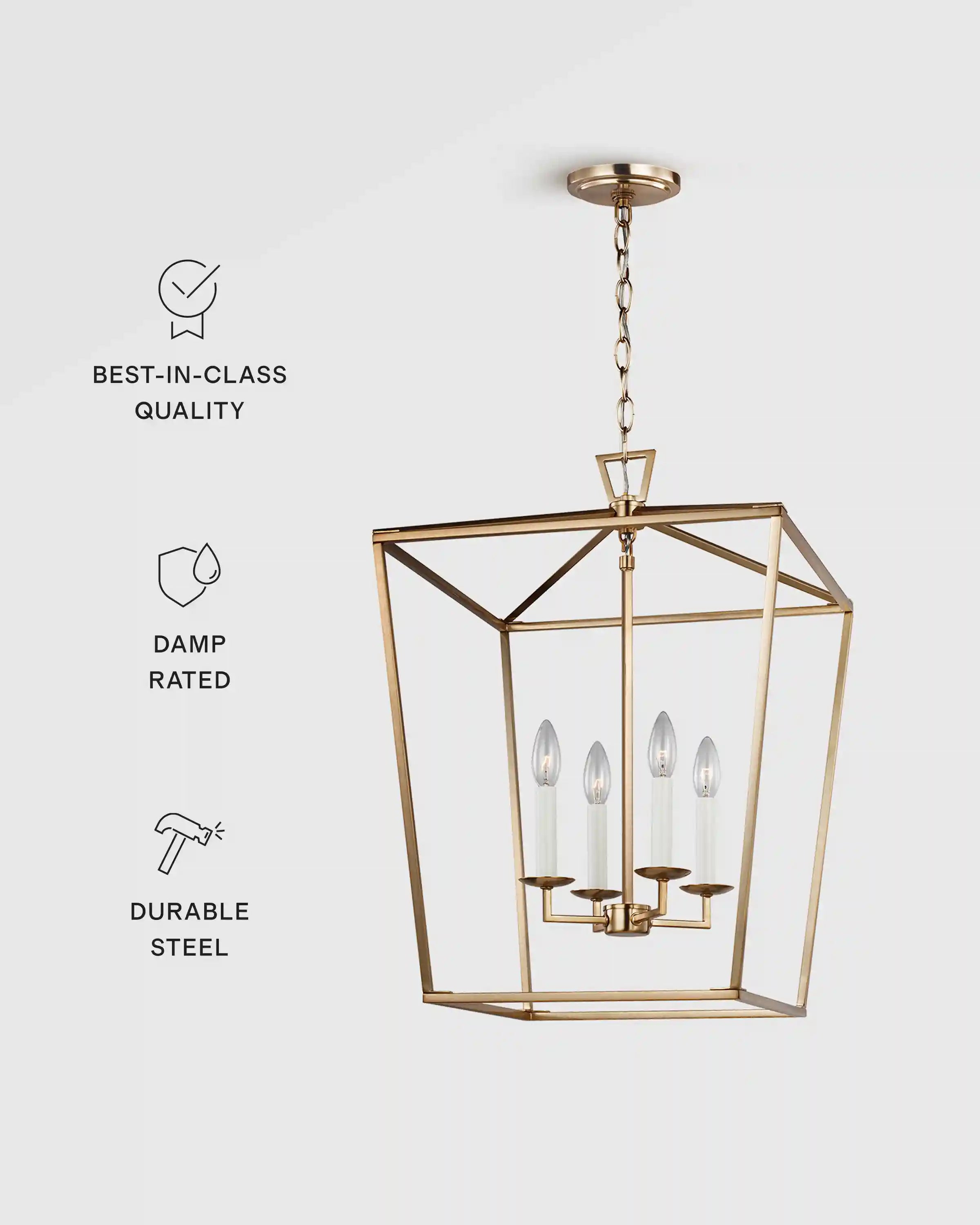 Traditional Steel Lantern Pendant