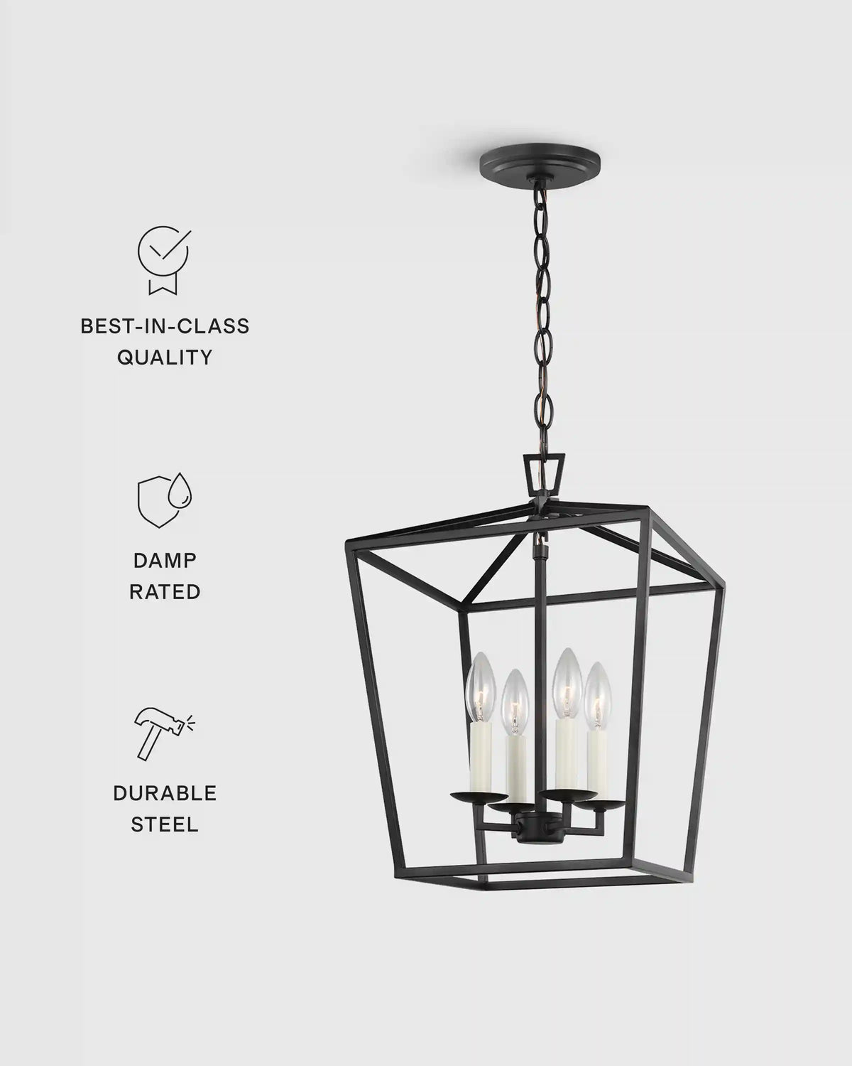 Traditional Steel Lantern Pendant