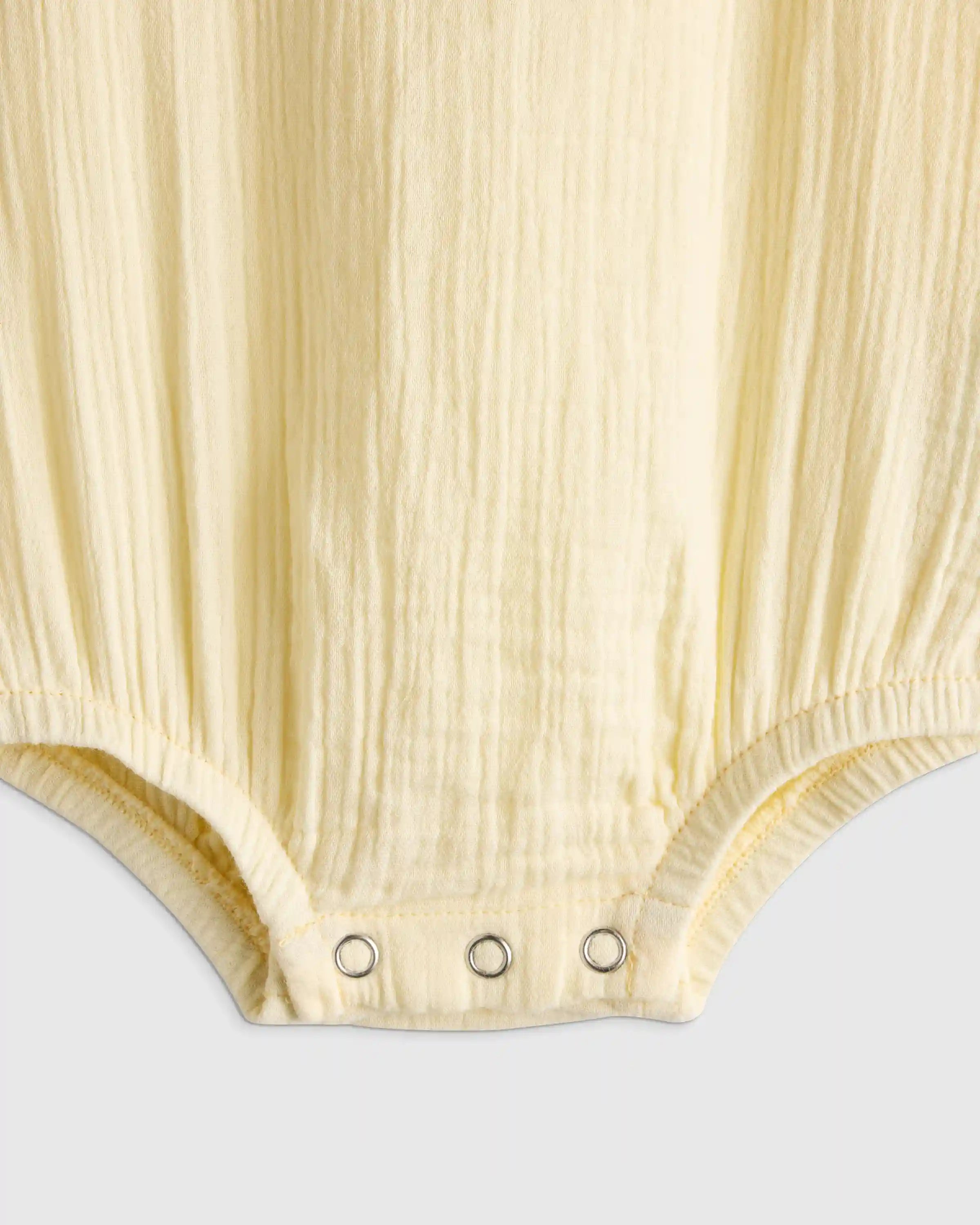 100% Organic Cotton Gauze Bubble Romper