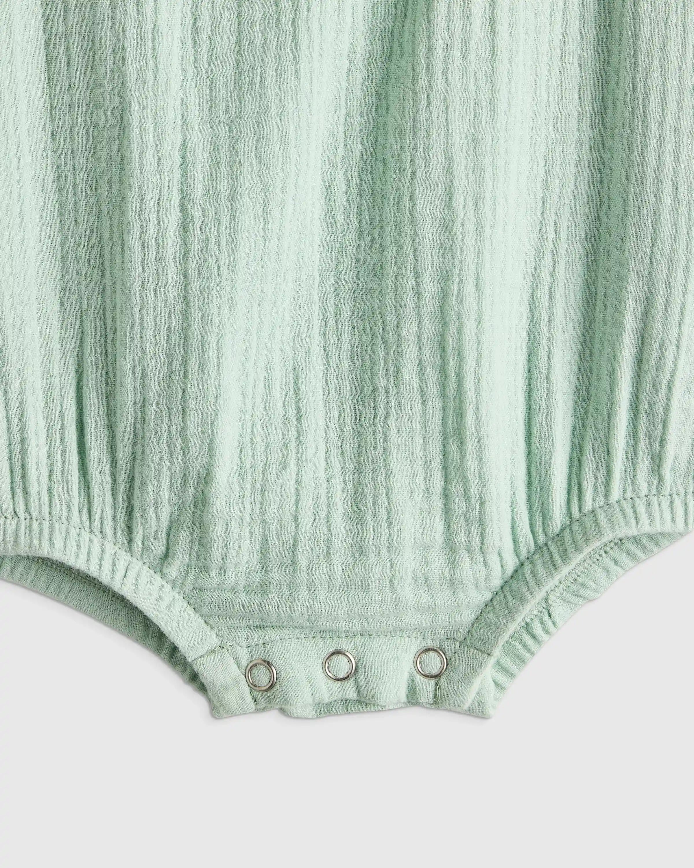 100% Organic Cotton Gauze Bubble Romper