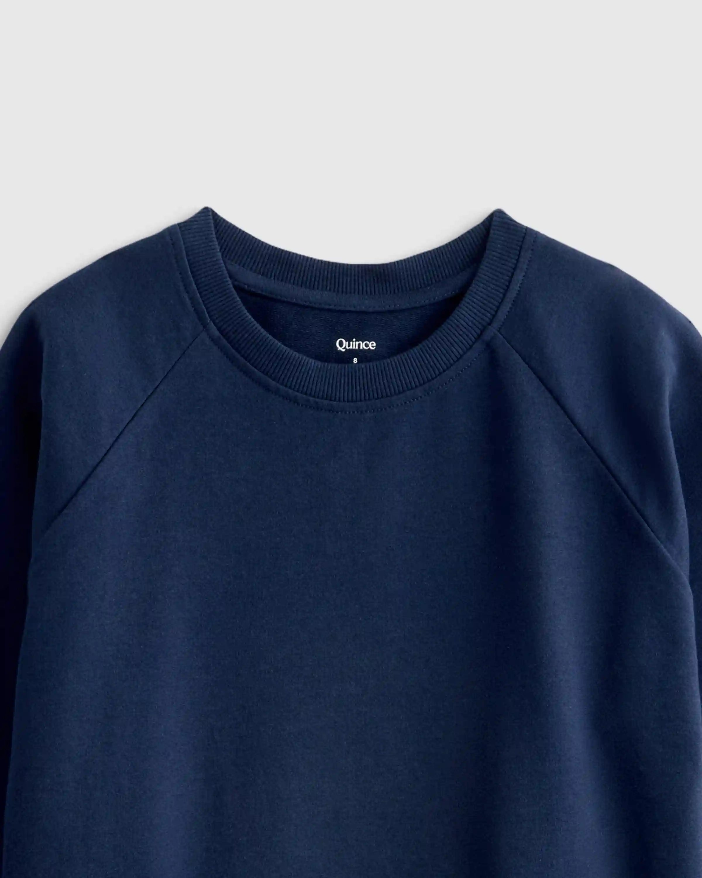 Organic Cotton French Terry Crew Neck Sweatshirt