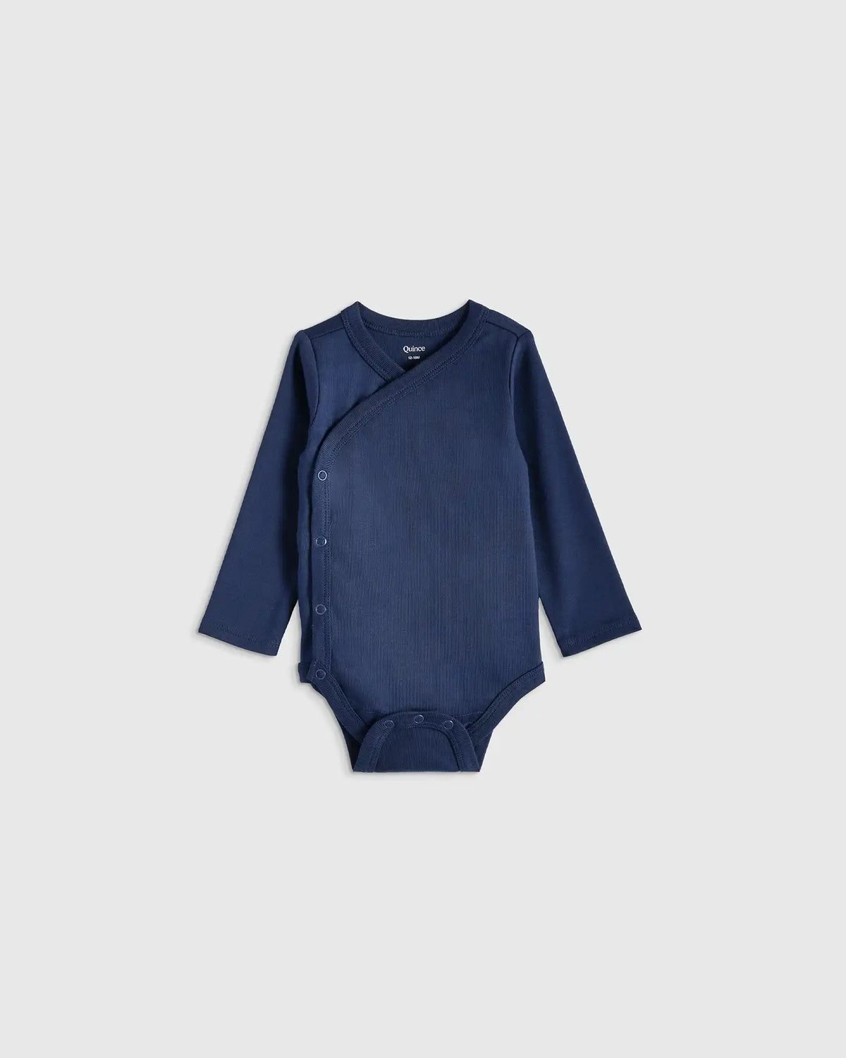 100% Organic Cotton Long Sleeve Kimono Bodysuit