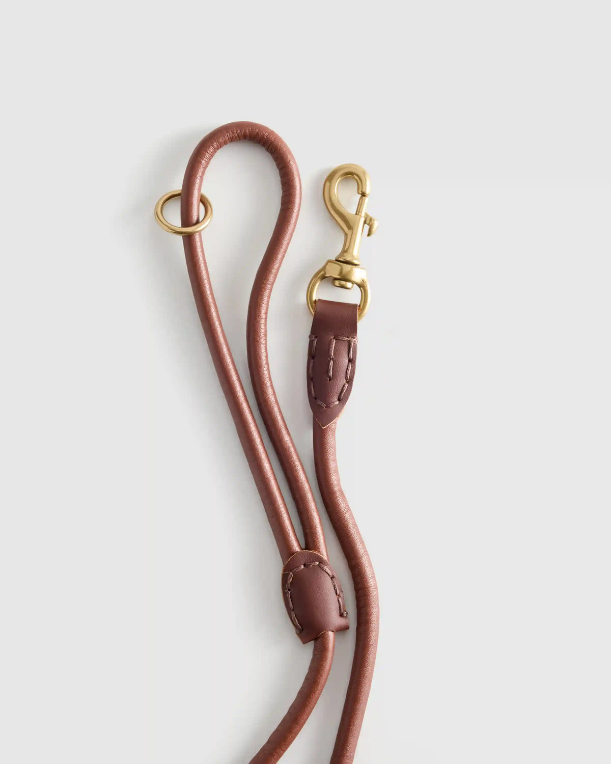 Rolled Italian Leather Dog Leash