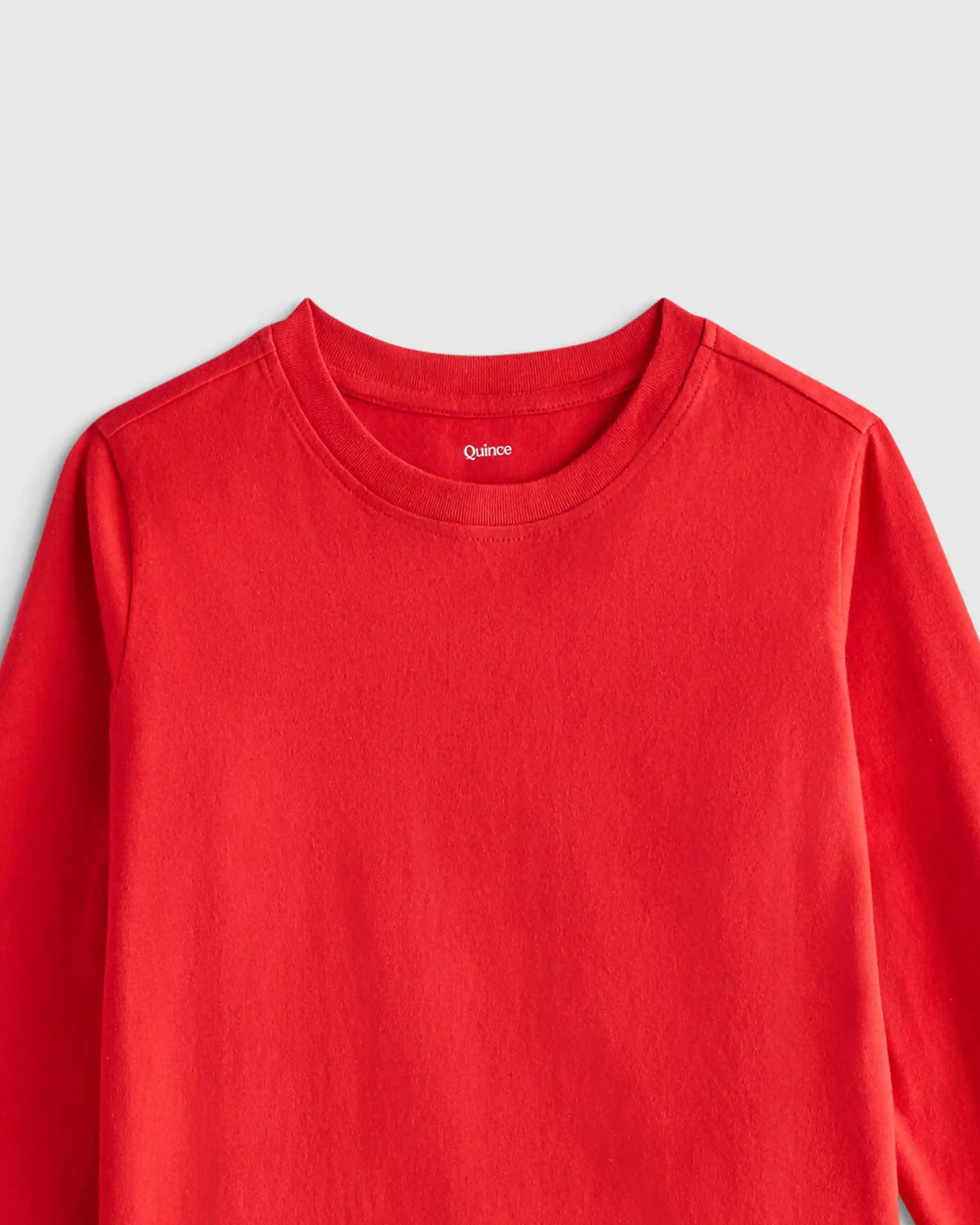 100% Organic Cotton Jersey Long Sleeve Tee
