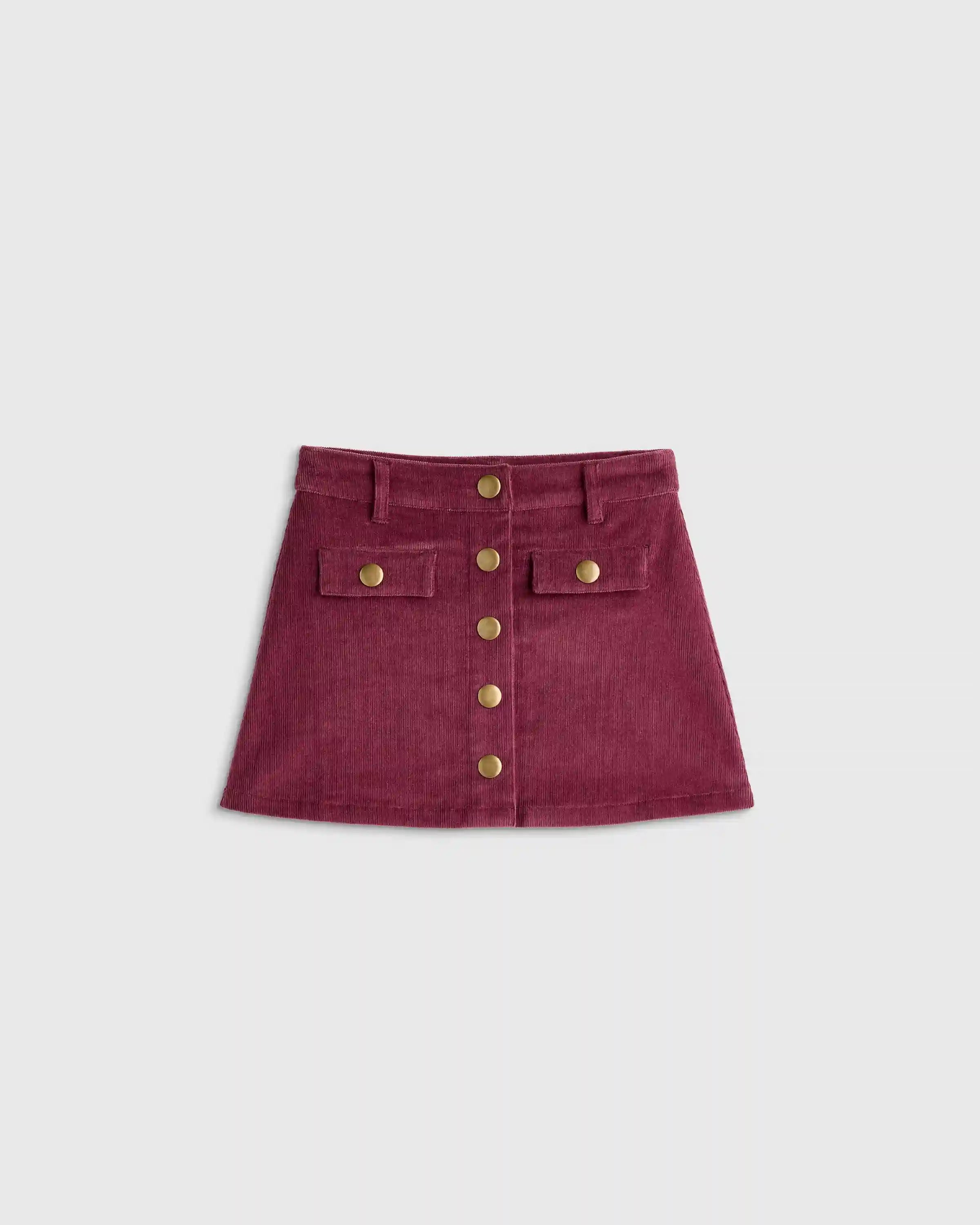 Organic Cotton Stretch Corduroy Skirt