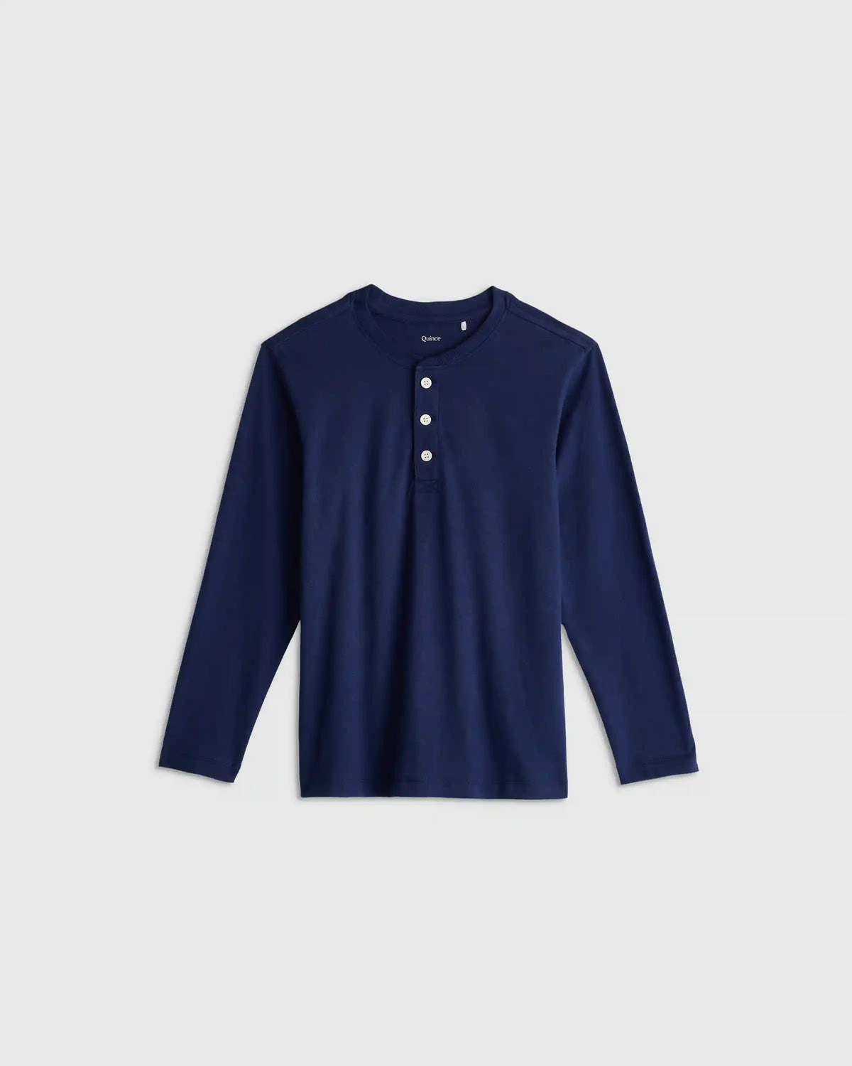 100% Organic Cotton Long Sleeve Henley Tee