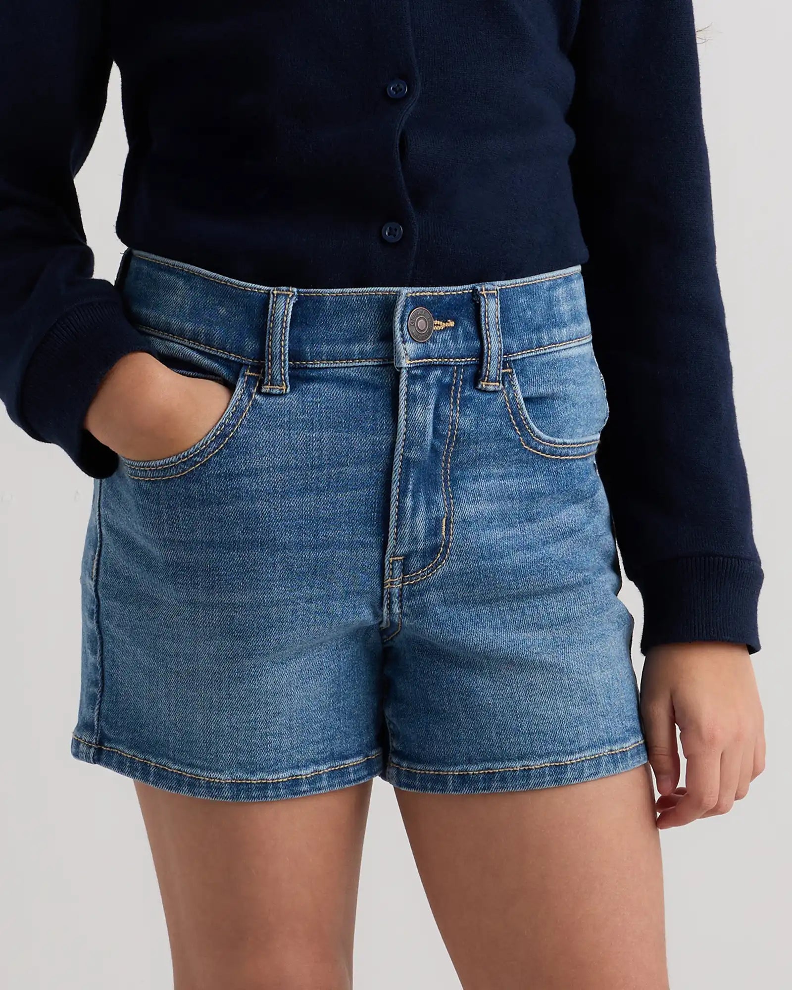 Girls Stretch Denim Short