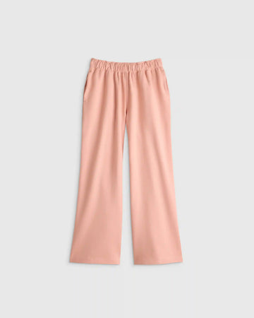 Girls Organic Cotton French Terry Wide Leg Pant