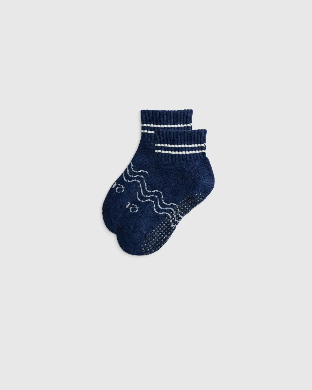 Organic Cotton Gripper Quarter Crew Socks 8-Pack