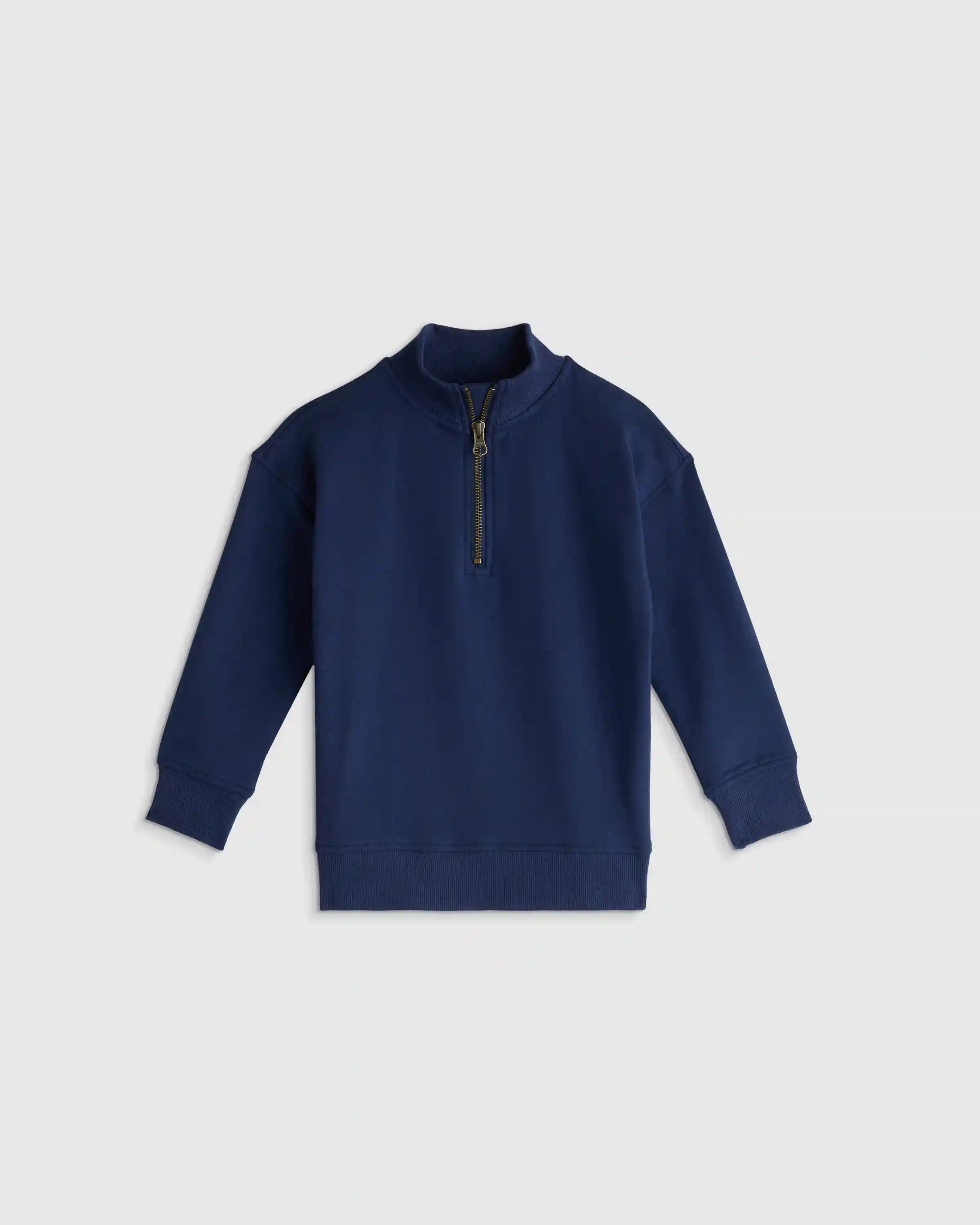 Organic Cotton French Terry Quarter-Zip