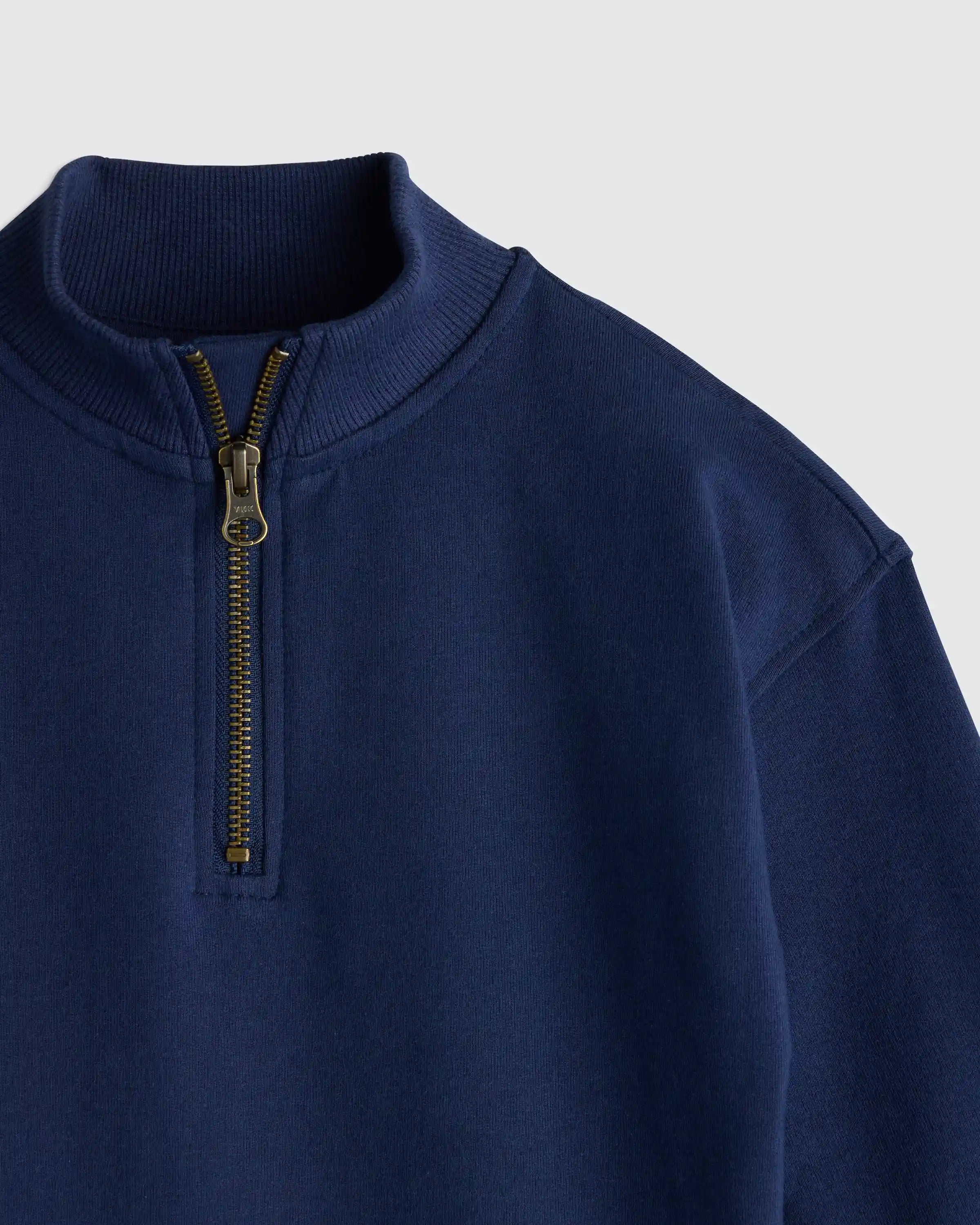 Organic Cotton French Terry Quarter-Zip