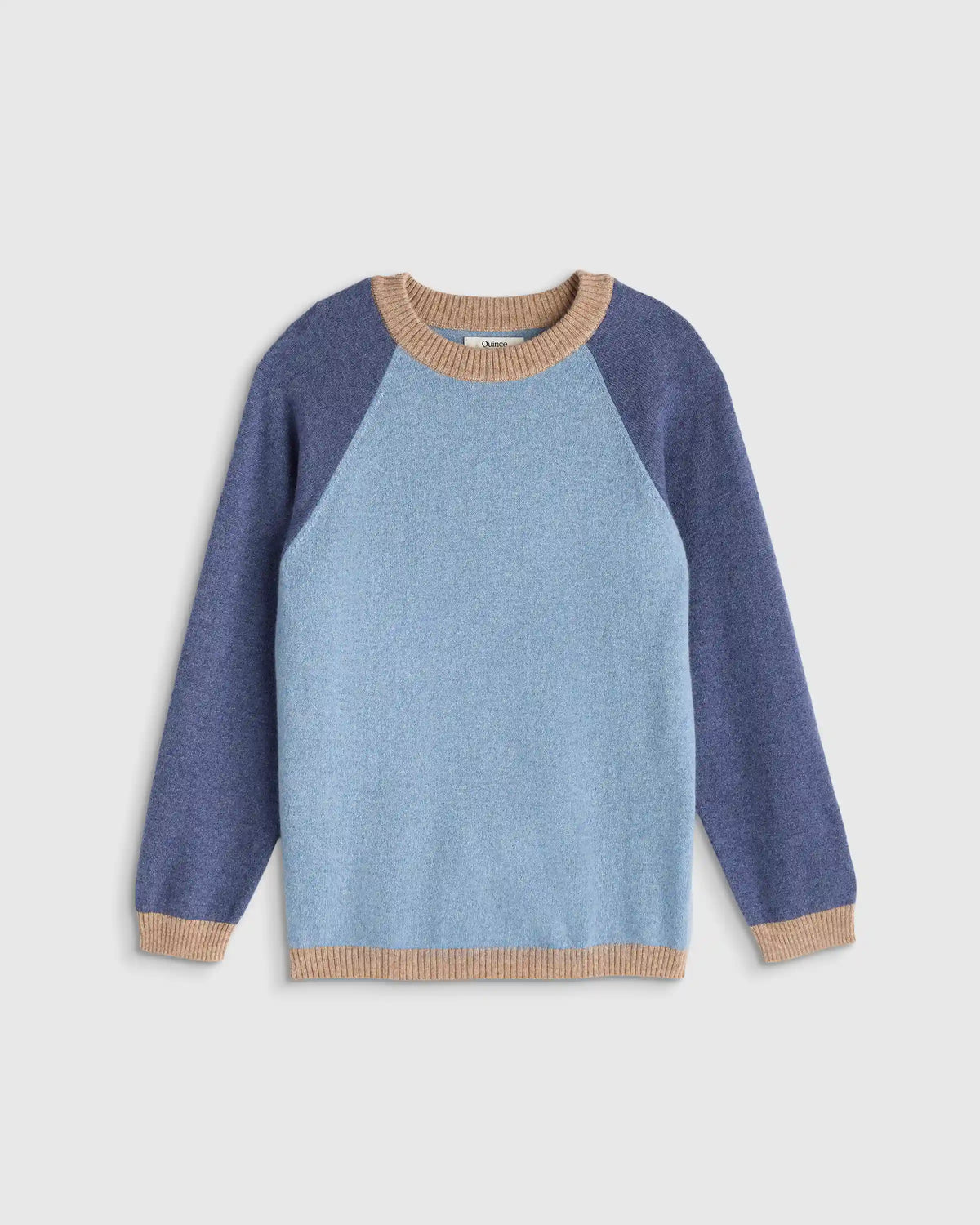 Colorblock Cashmere Crewneck Sweater