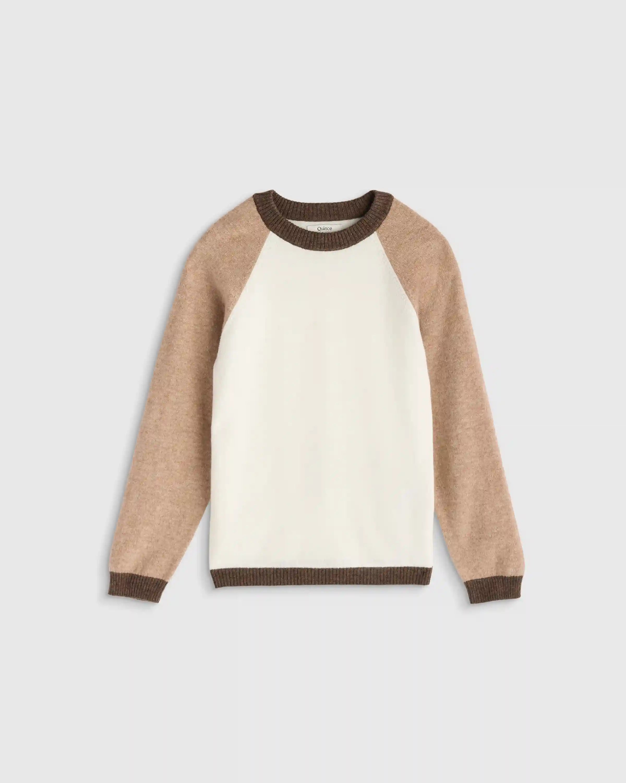 Colorblock Cashmere Crewneck Sweater
