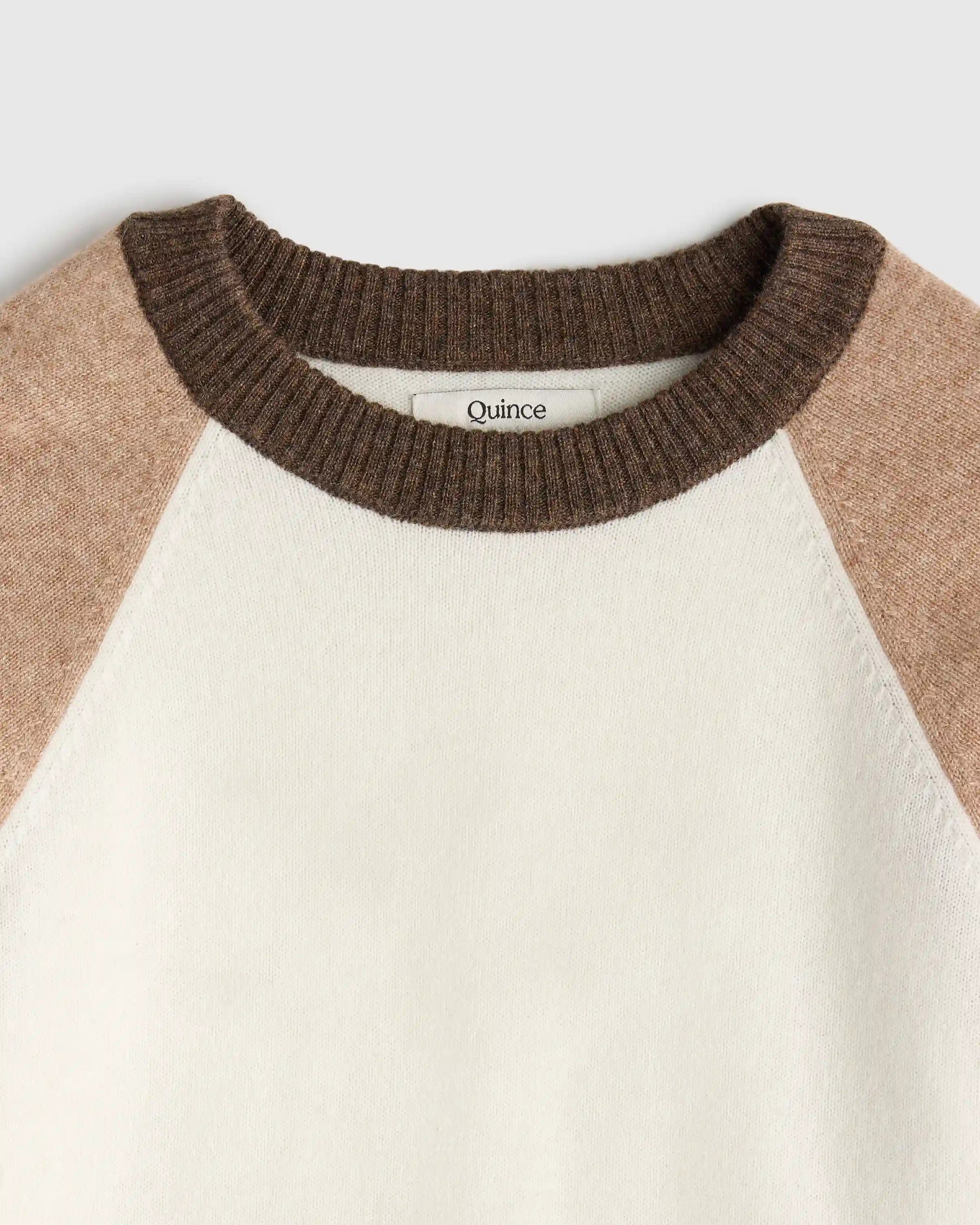 Colorblock Cashmere Crewneck Sweater