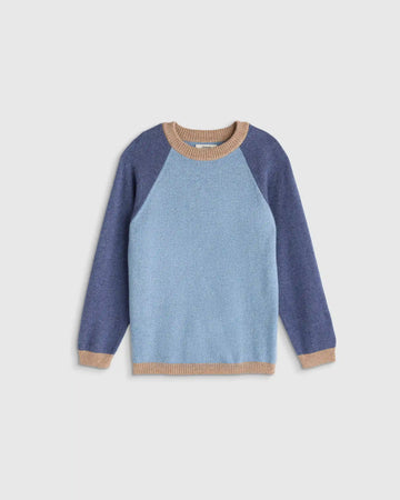 Colorblock Cashmere Crewneck Sweater