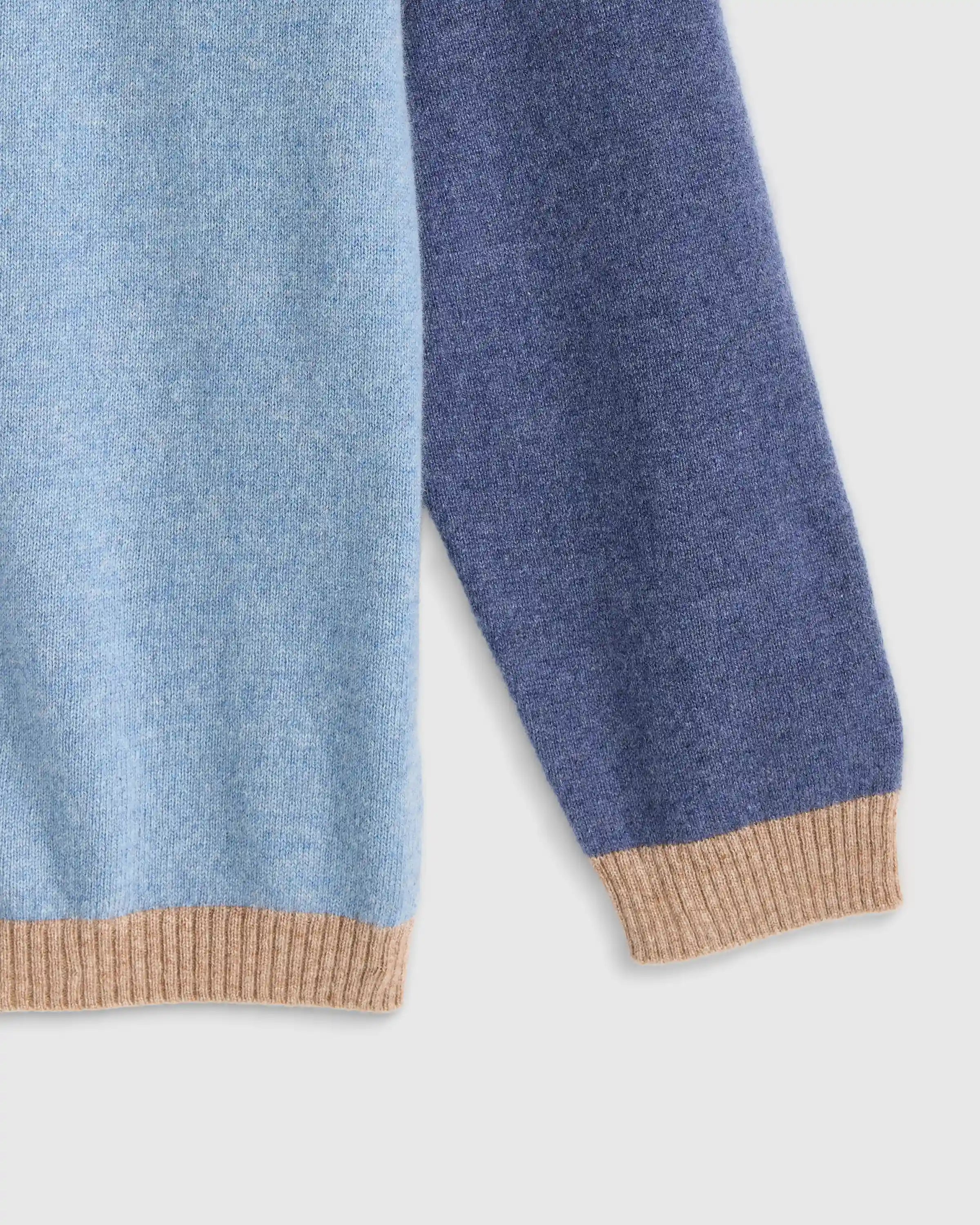 Colorblock Cashmere Crewneck Sweater