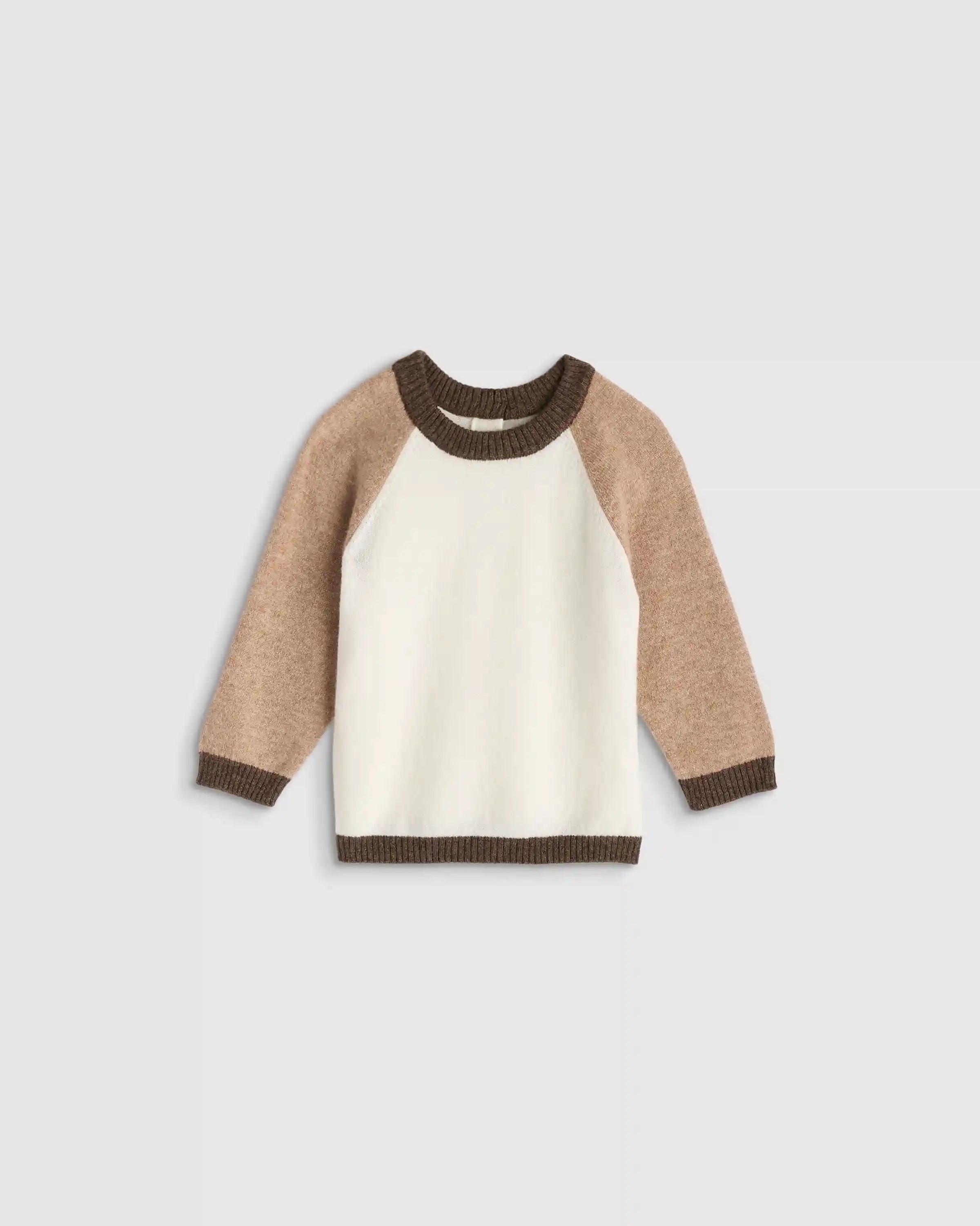 Colorblock Cashmere Crewneck Sweater