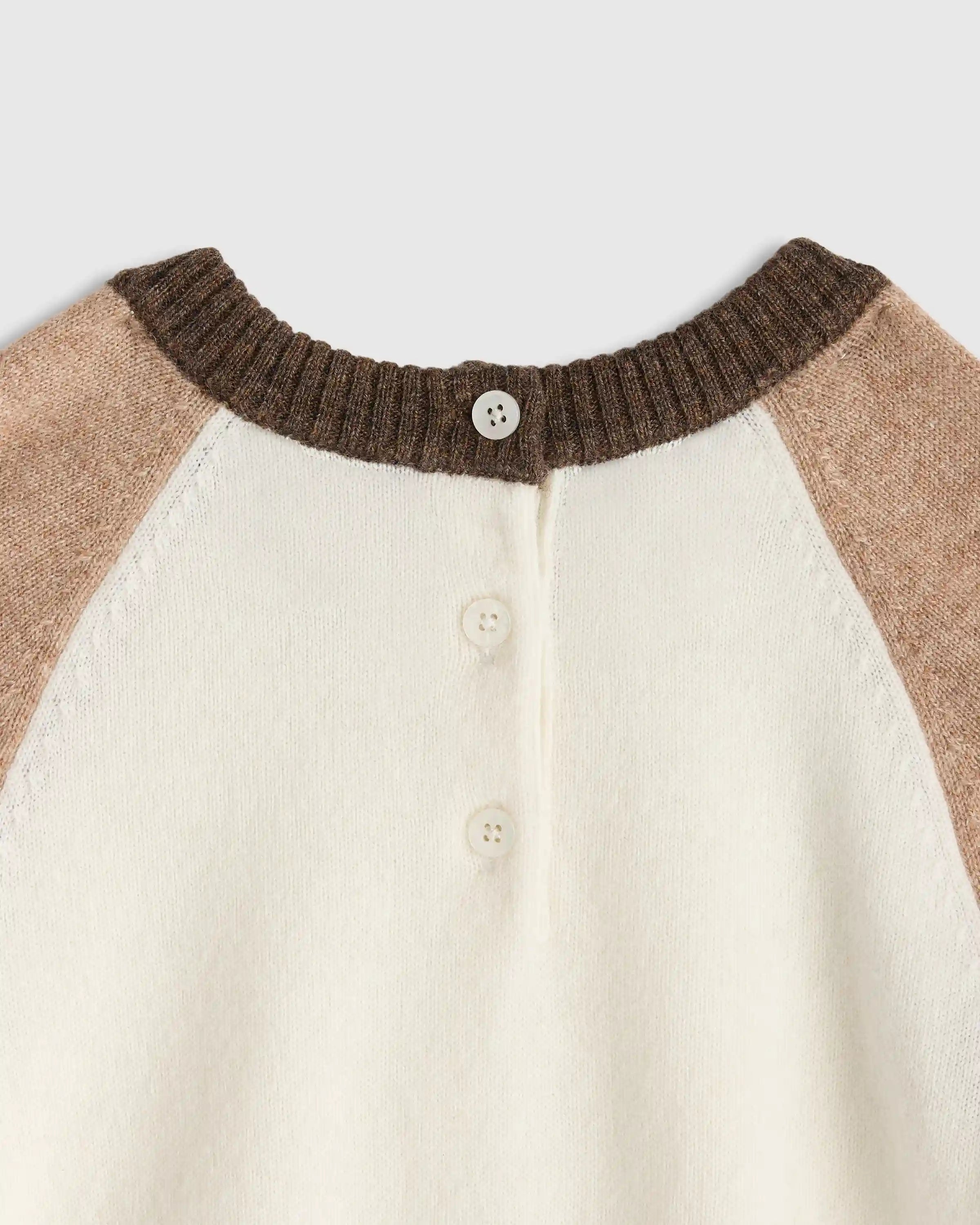 Colorblock Cashmere Crewneck Sweater