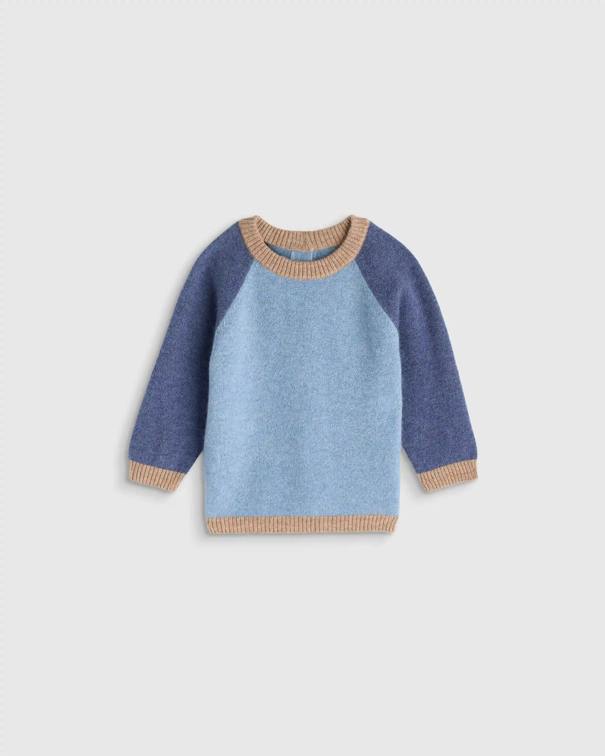 Colorblock Cashmere Crewneck Sweater