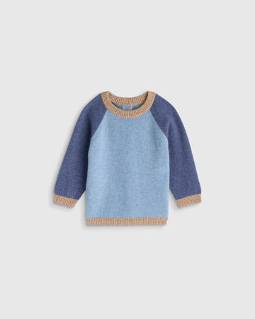 Colorblock Cashmere Crewneck Sweater