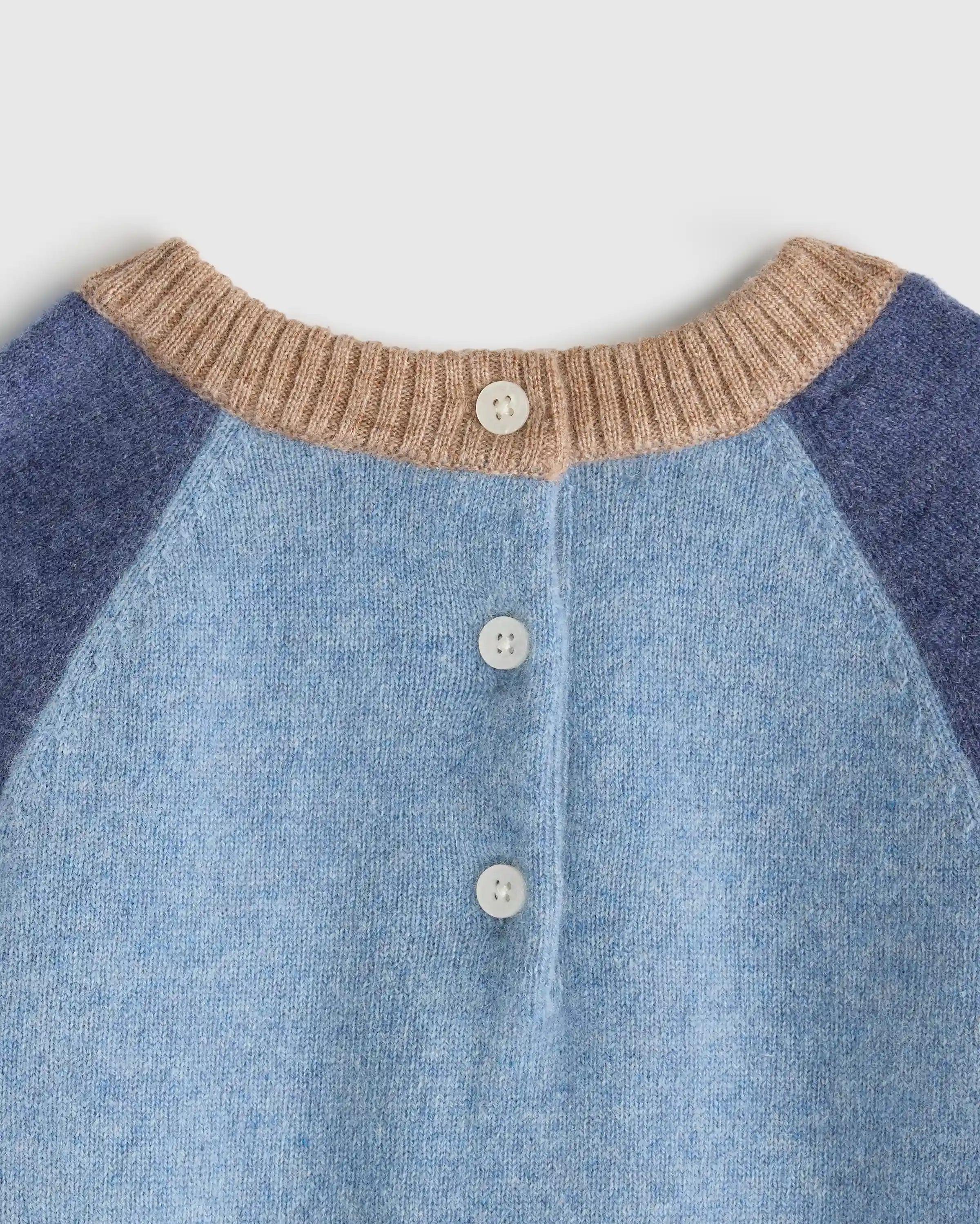 Colorblock Cashmere Crewneck Sweater