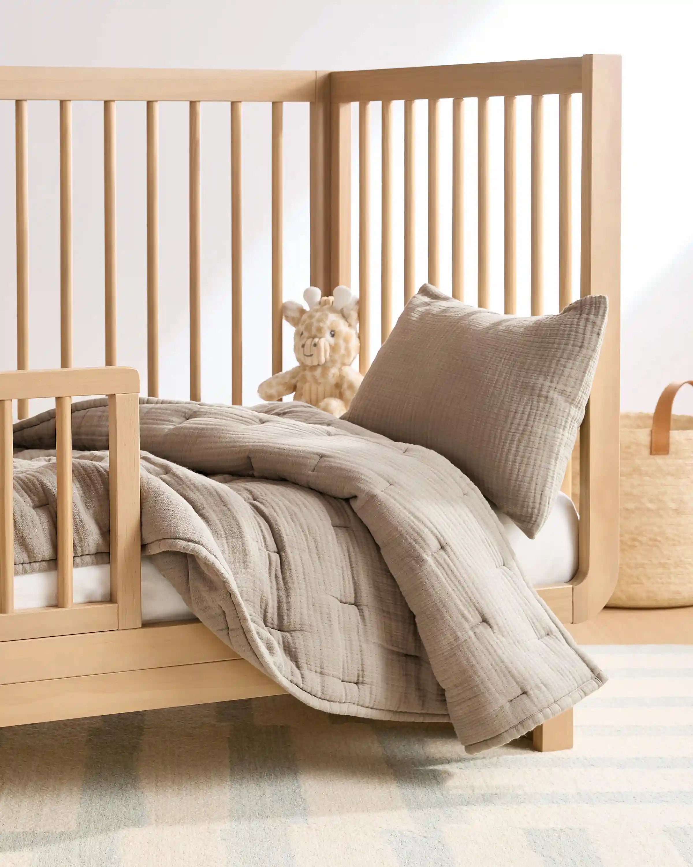 Organic Cotton Gauze Toddler Quilt & Sham Set