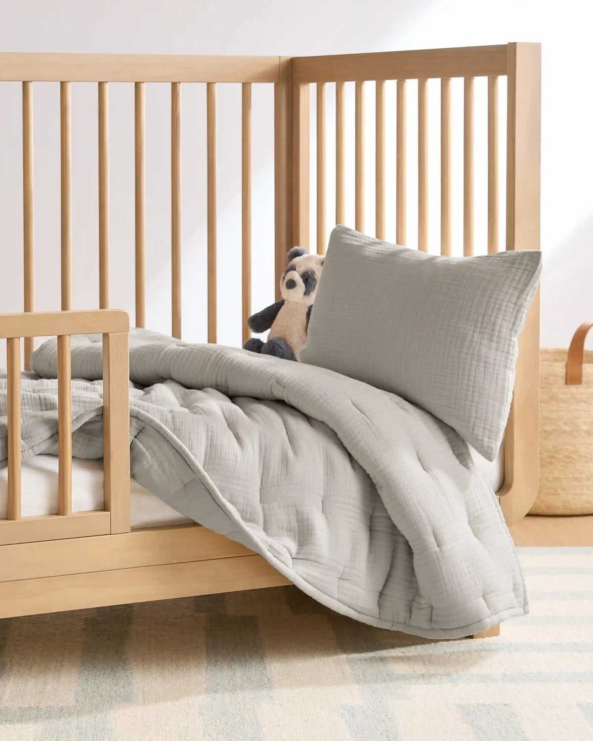 Organic Cotton Gauze Toddler Quilt & Sham Set