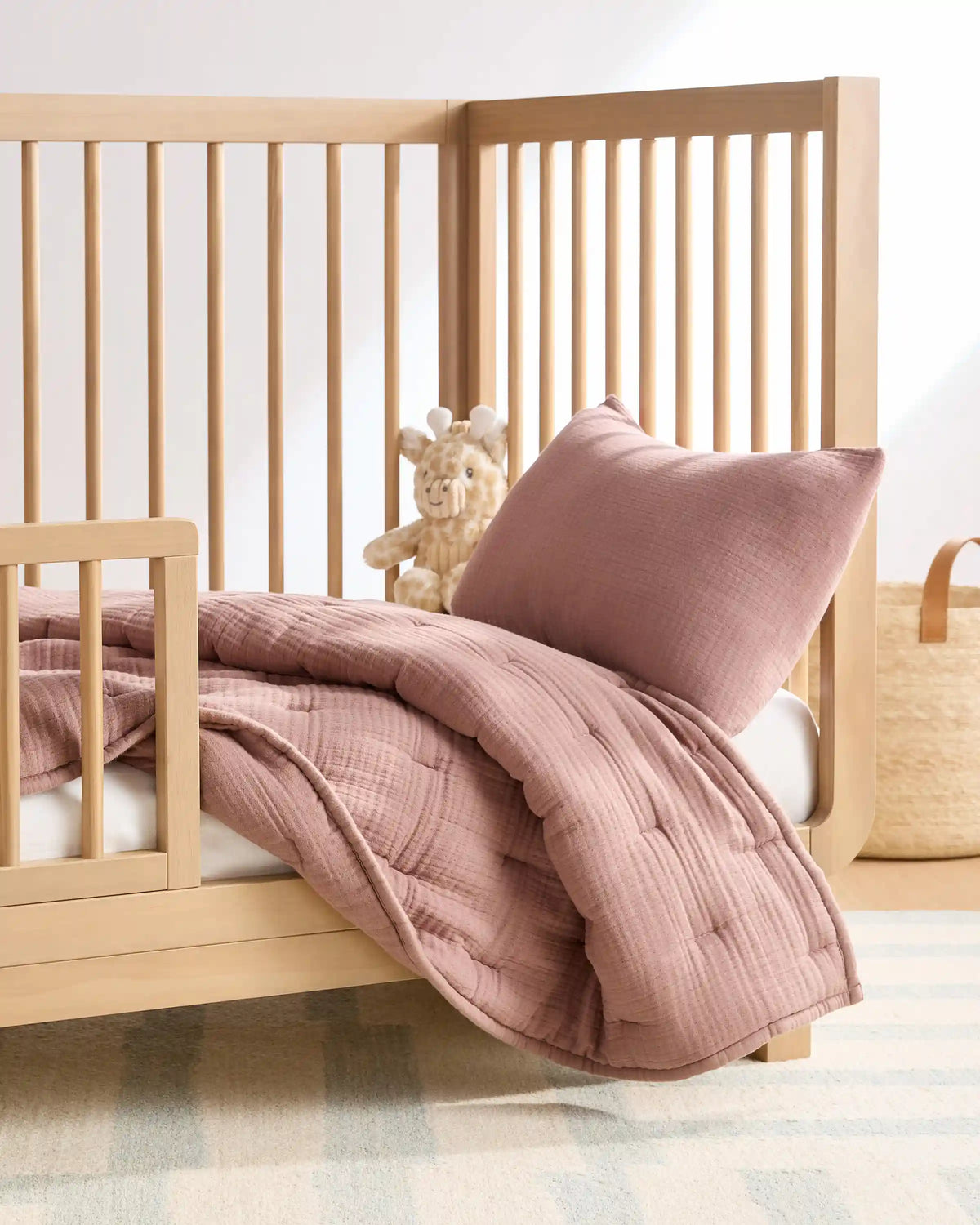 Organic Cotton Gauze Toddler Quilt & Sham Set