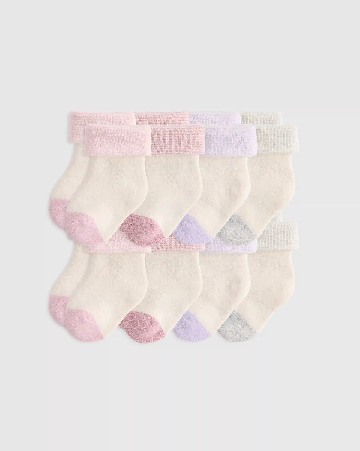 Organic Cotton Fold Over Socks 8-Pack