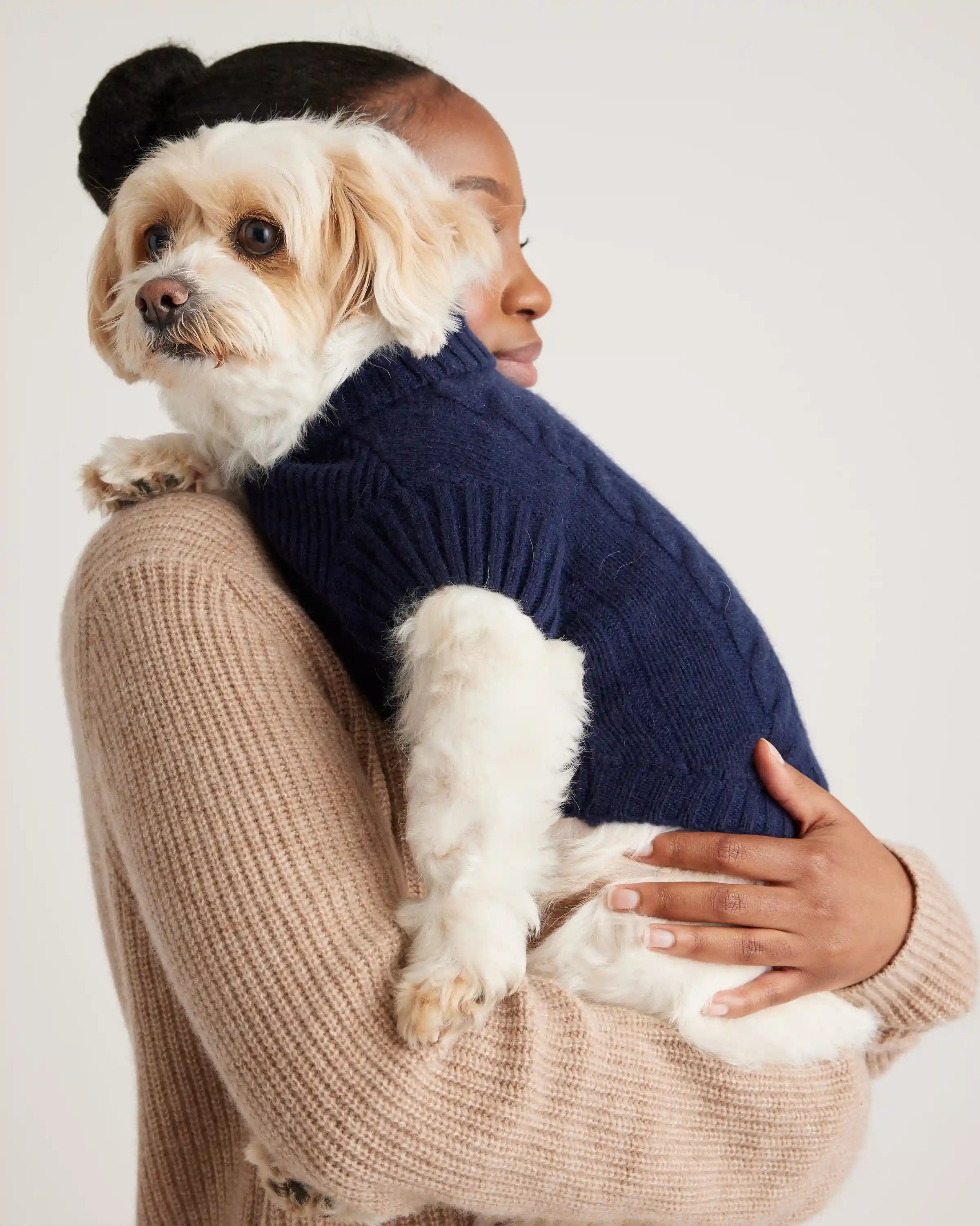 Mongolian Cashmere Cable Knit Dog Sweater