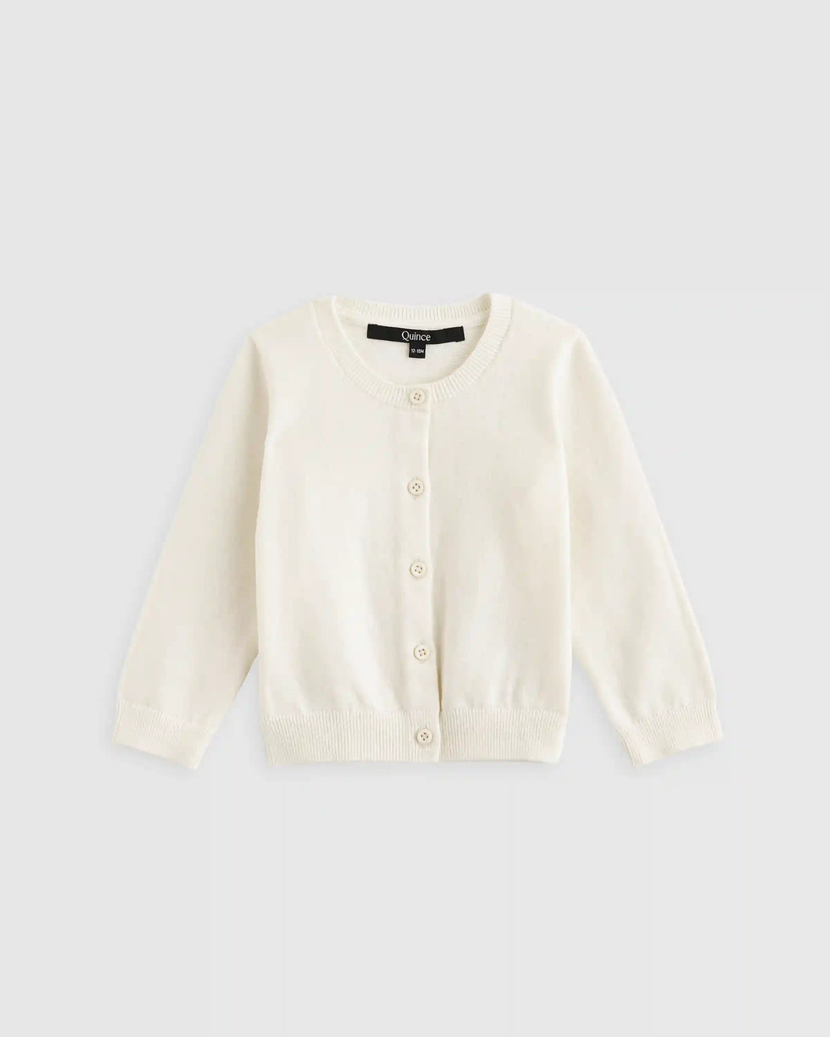 100% Organic Cotton Crewneck Cardigan