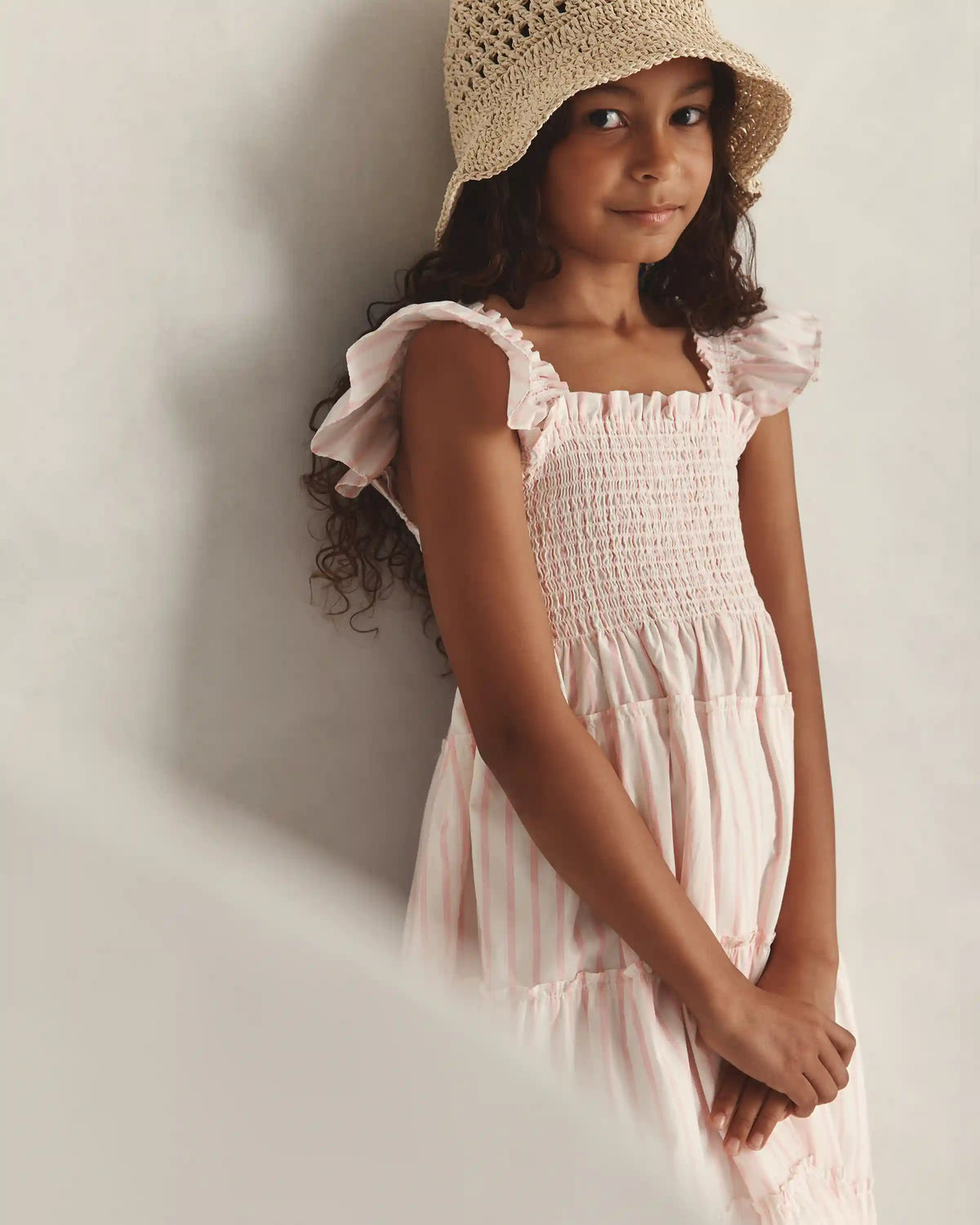 100% Organic Cotton Poplin Smocked Dress