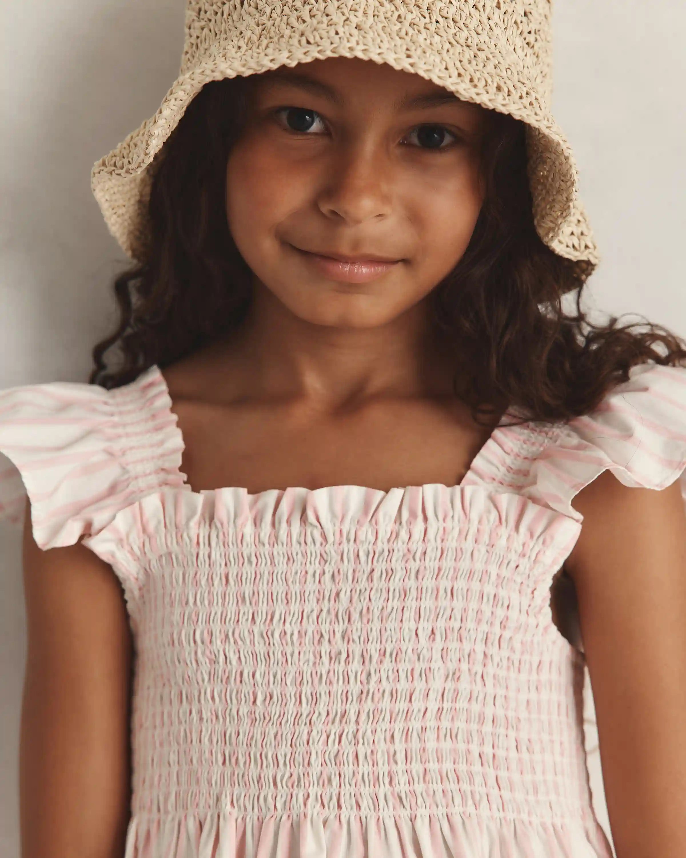 100% Organic Cotton Poplin Smocked Dress